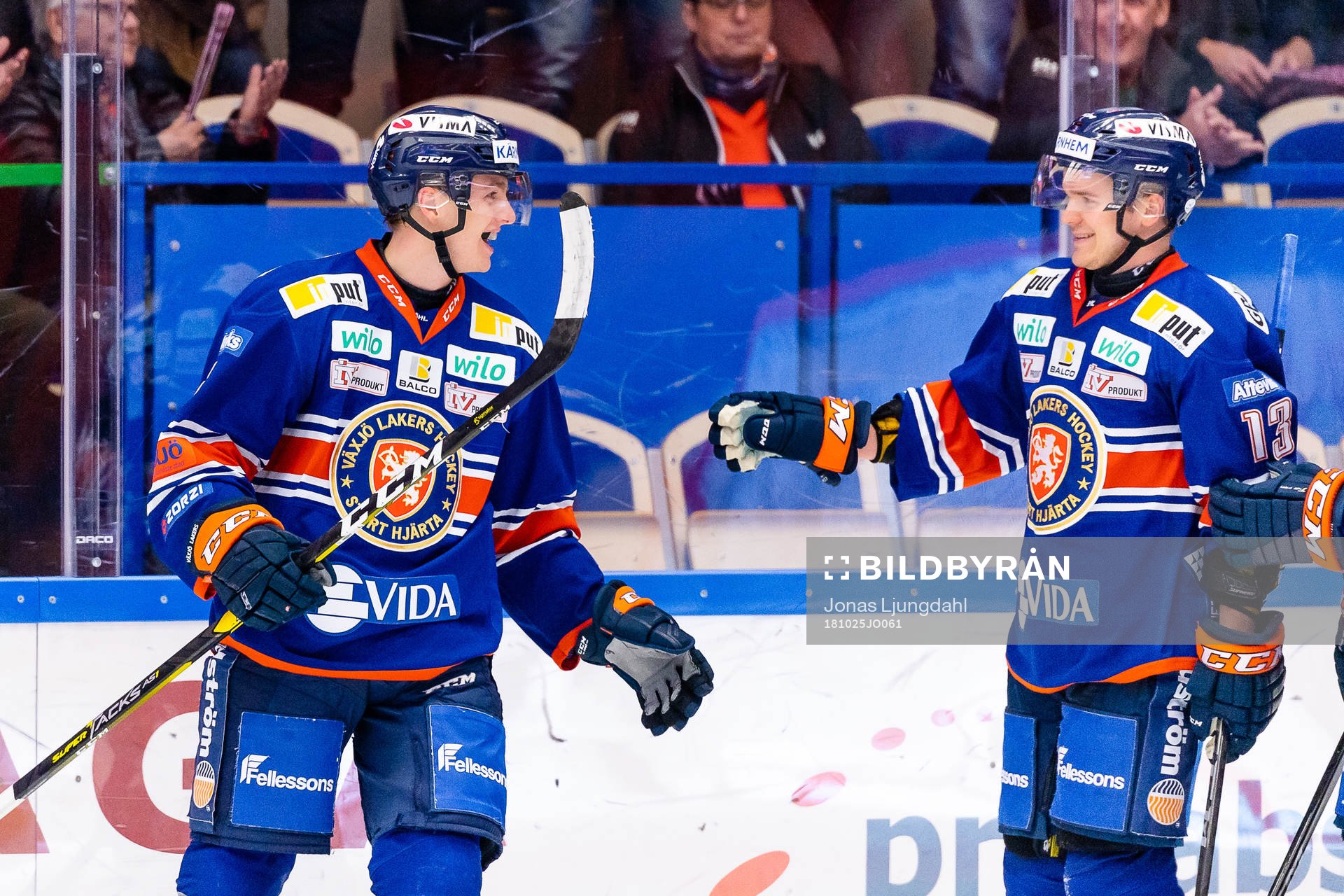 Växjös Linus Högberg jublar