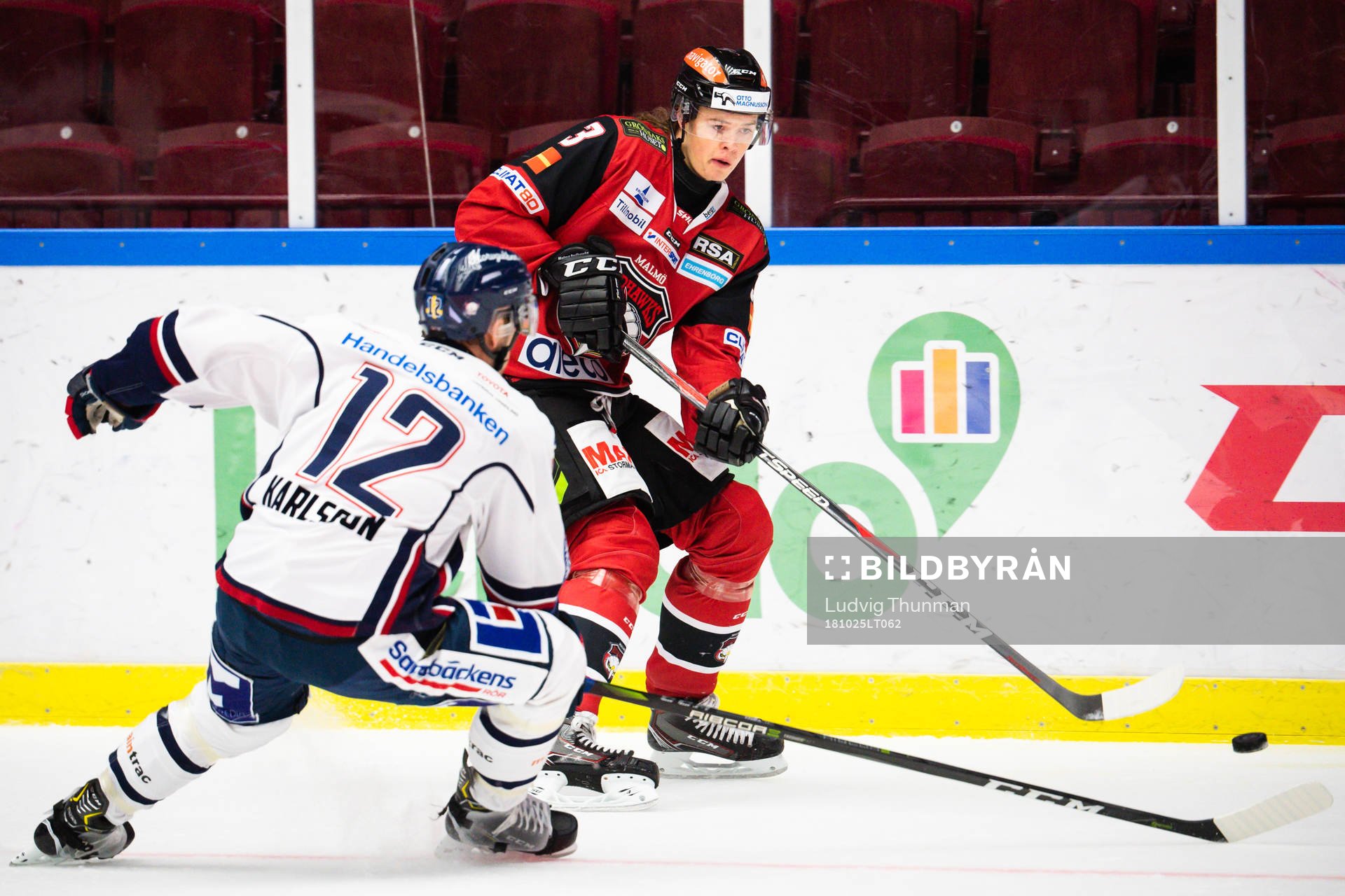 Malmö Redhawks Malte Setkov och Linköpings Sebastian