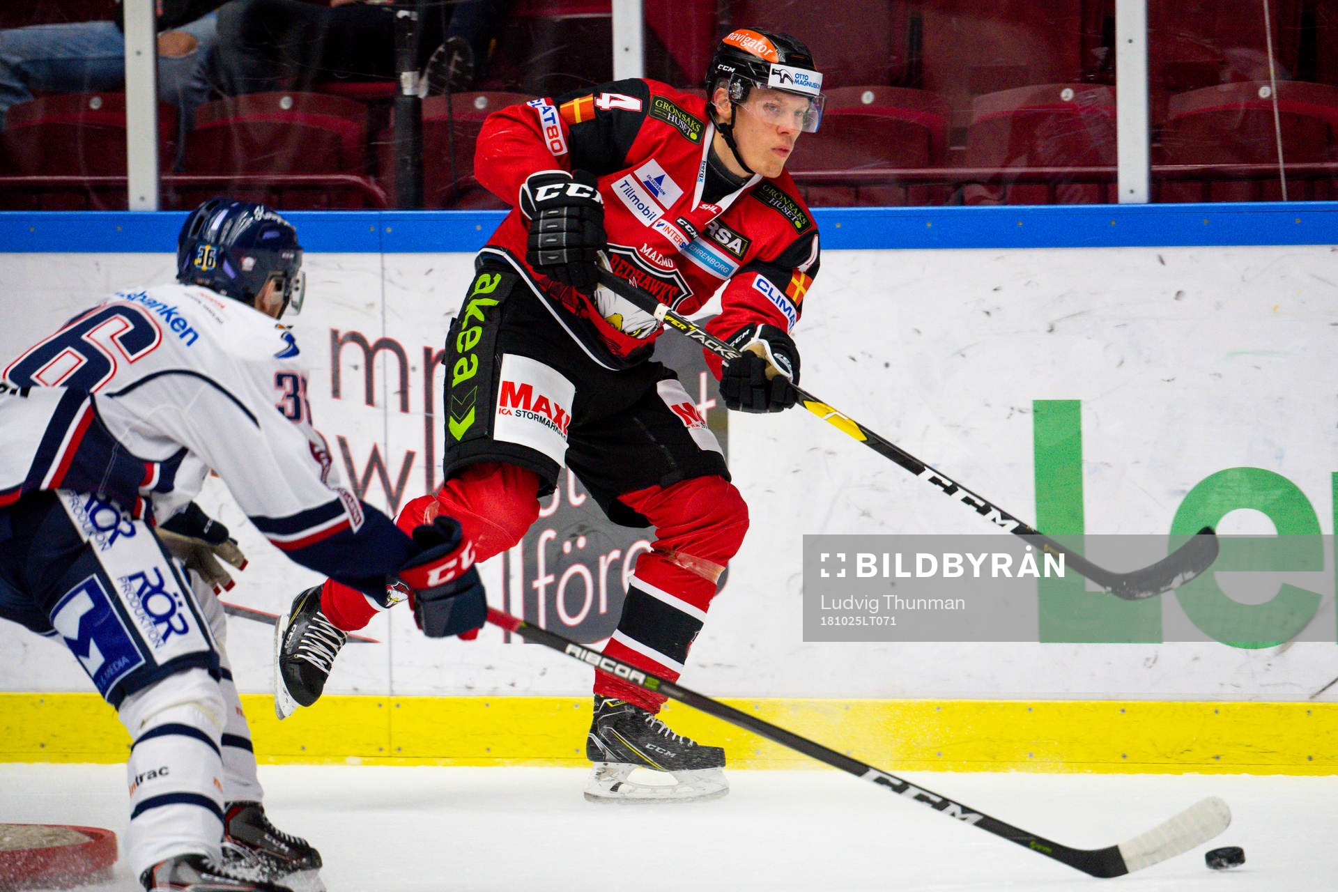Malmö Redhawks Albin Johansson och Linköpings Filip