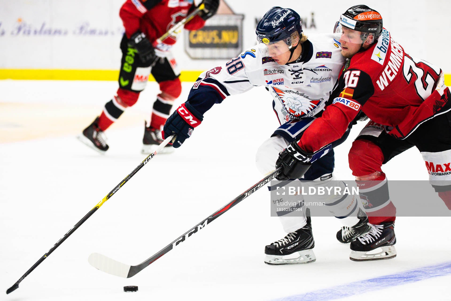 Linköpings Johan Södergran och Malmö Redhawks Axel