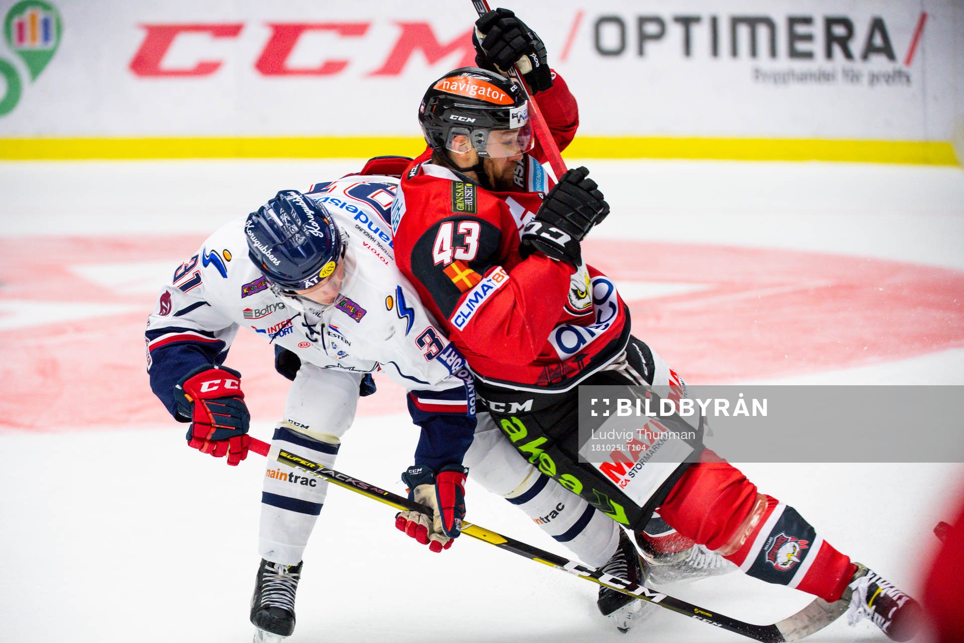 Linköpings Olle Lycksell och Malmö Redhawks Nichlas Hardt