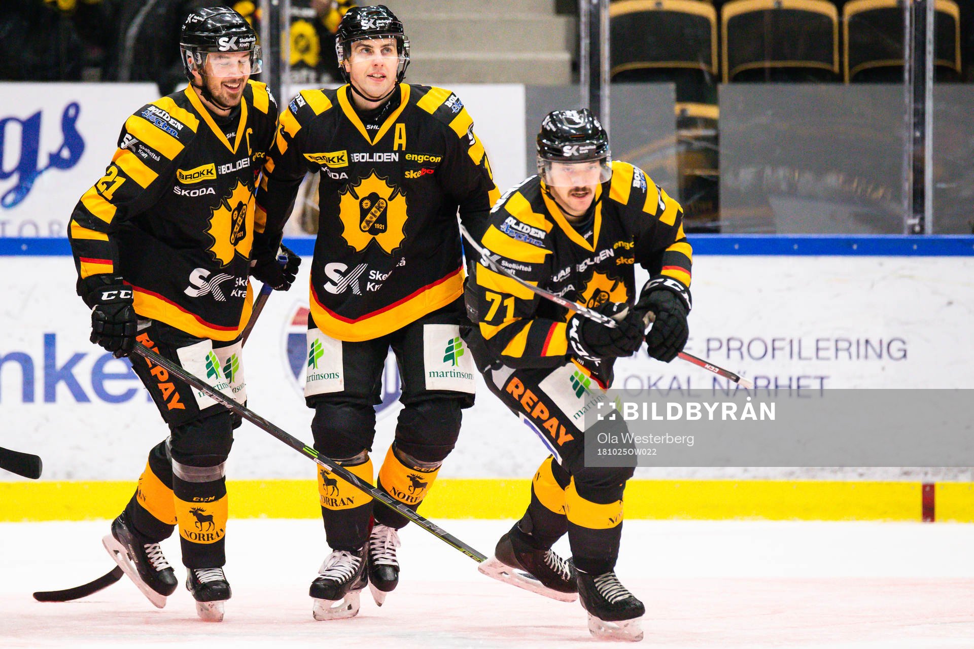 Skellefteås Jimmie Ericsson, Joakim Lindström och