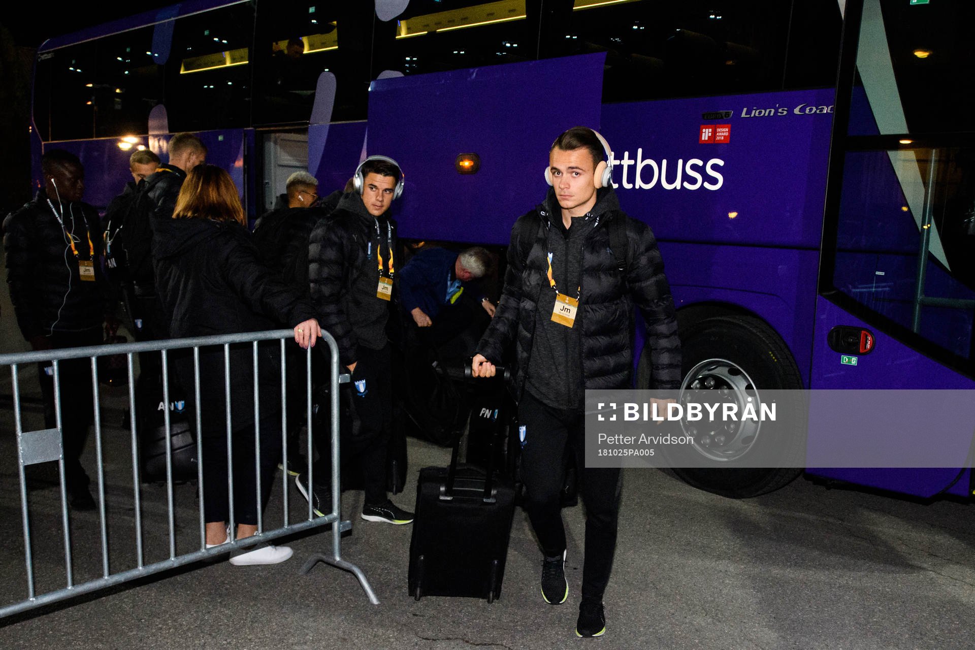 Andreas Vindheim of Malmö FF arrives to the stadium prior