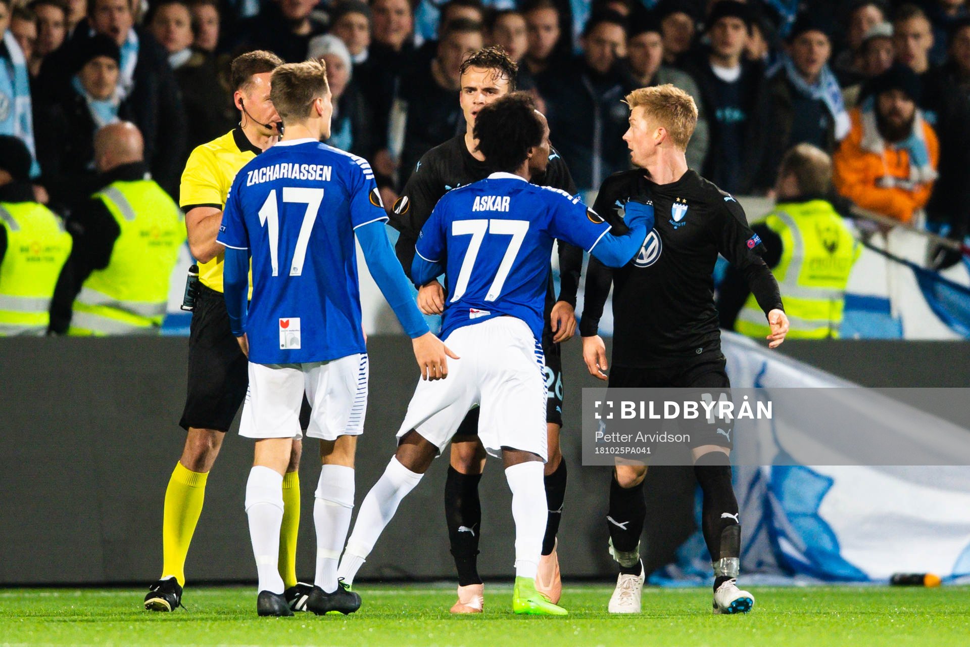 Sarpsborg 08 Amin Askar of Sarpsborg 08 and Anders