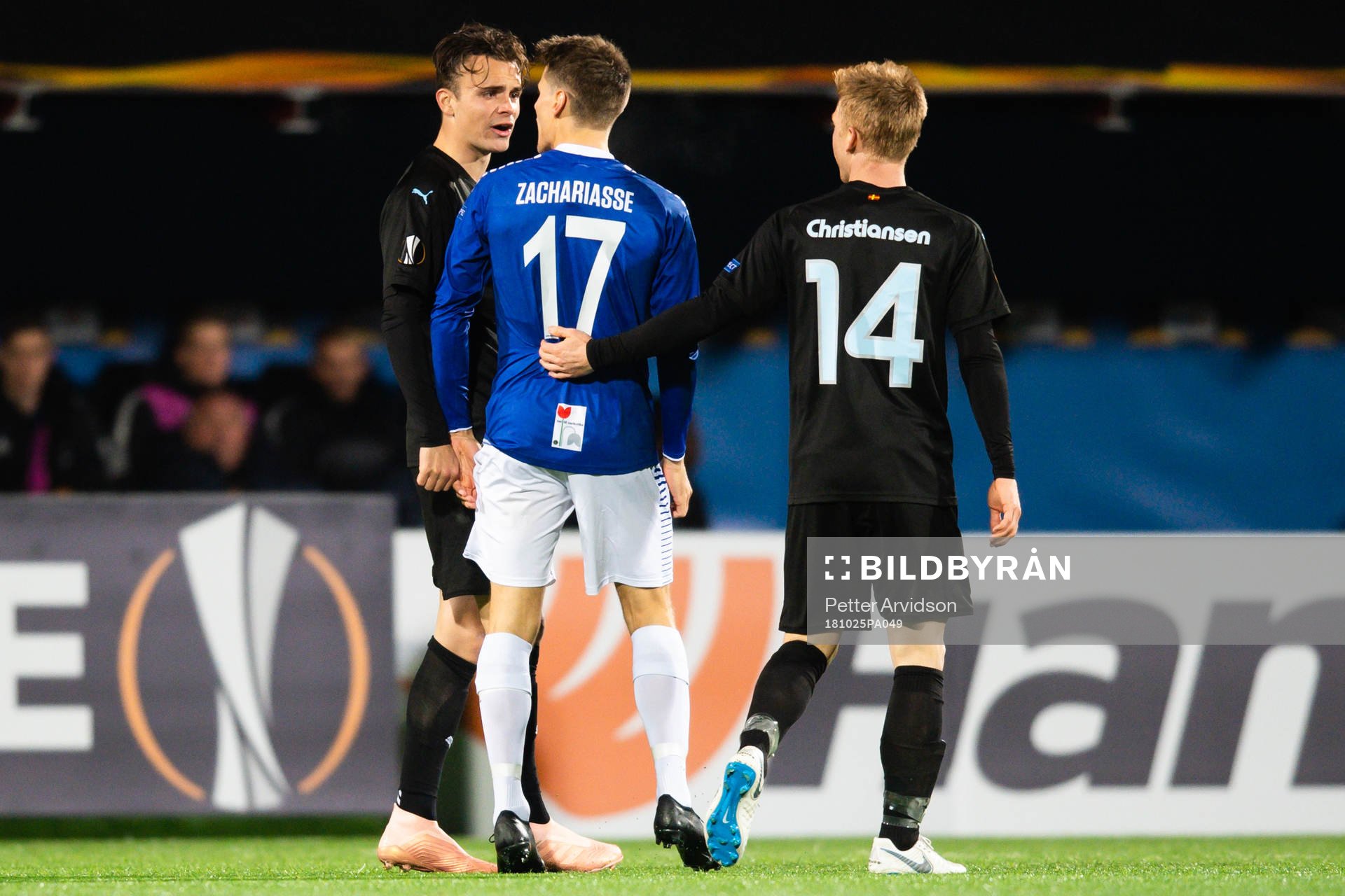 Andreas Vindheim of Malmö FF and Kristoffer Zachariassen