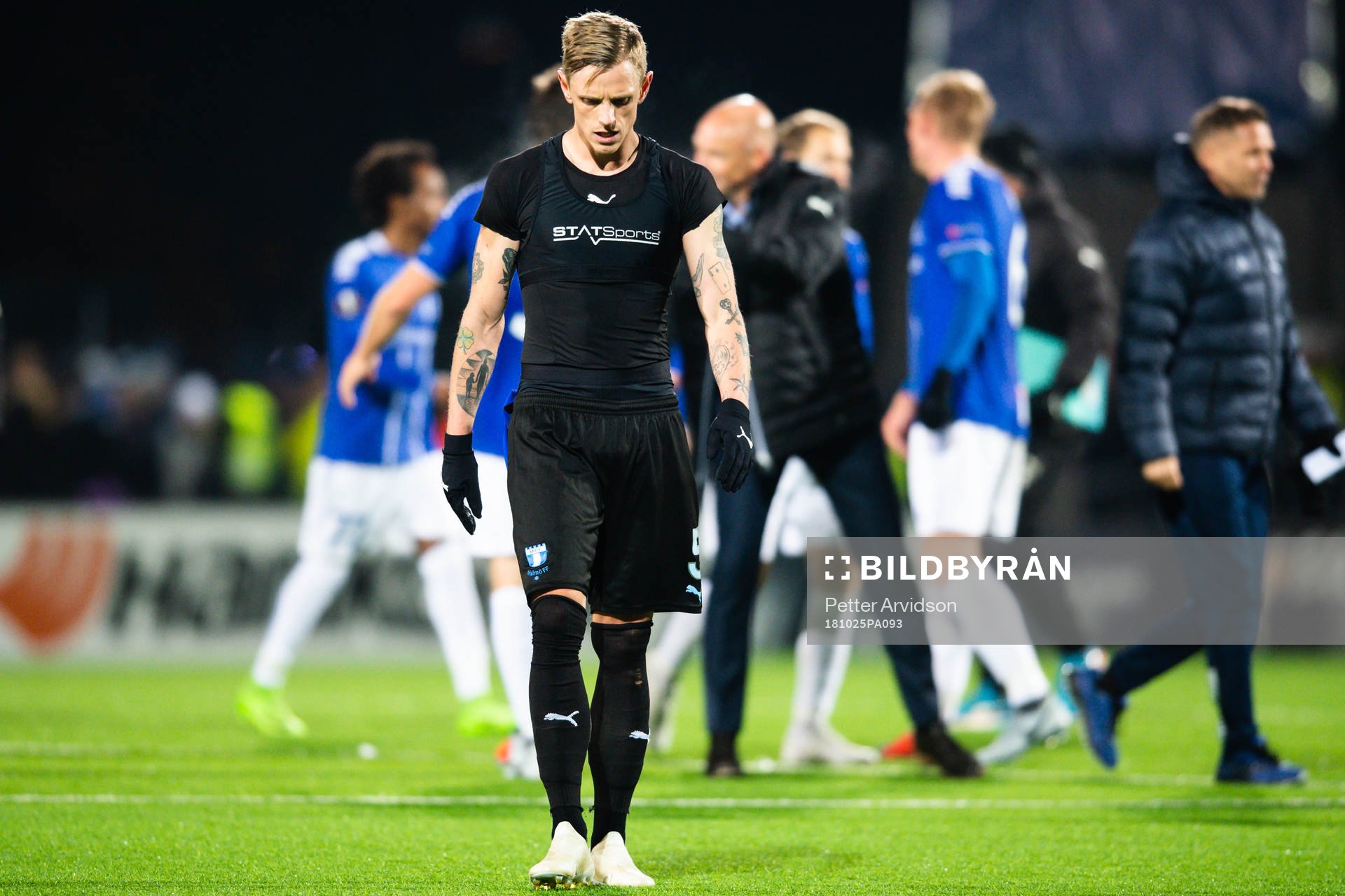 Sören Rieks of Malmö FF looks dejected