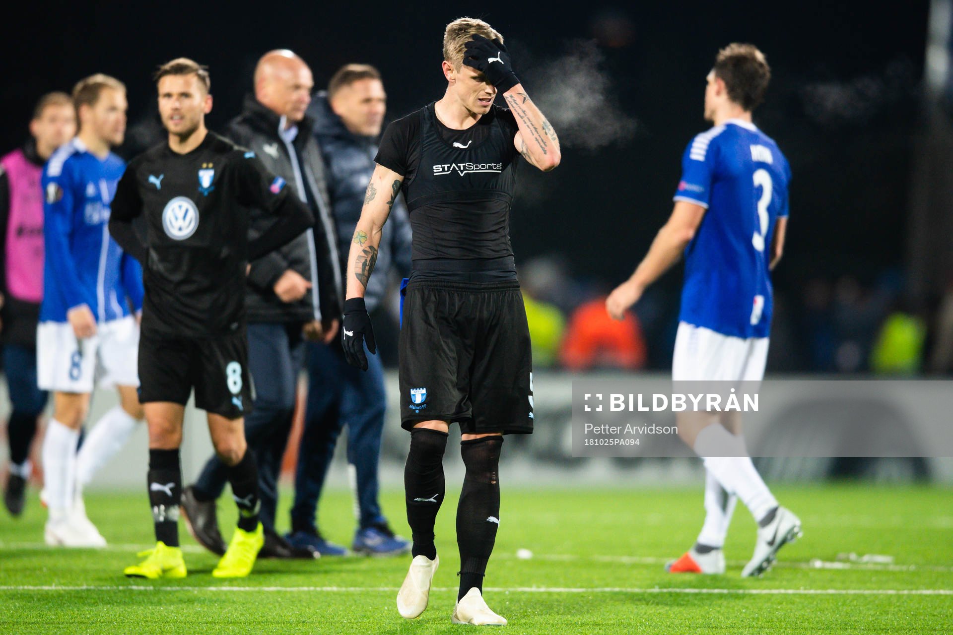 Sören Rieks of Malmö FF looks dejected