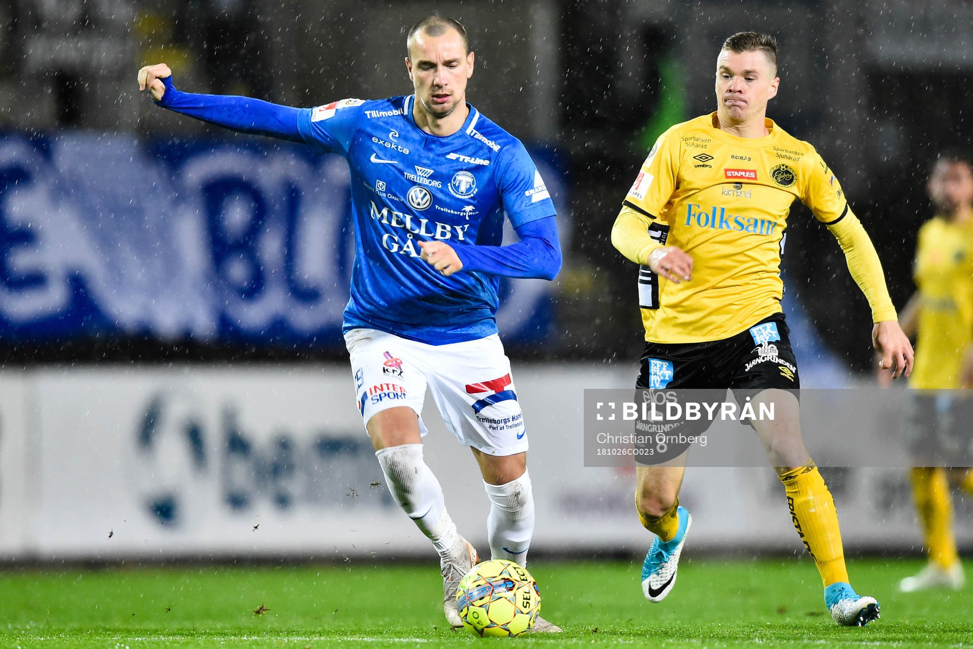 Trelleborgs Jasmin Sudic och Elfsborgs Samuel Holmén