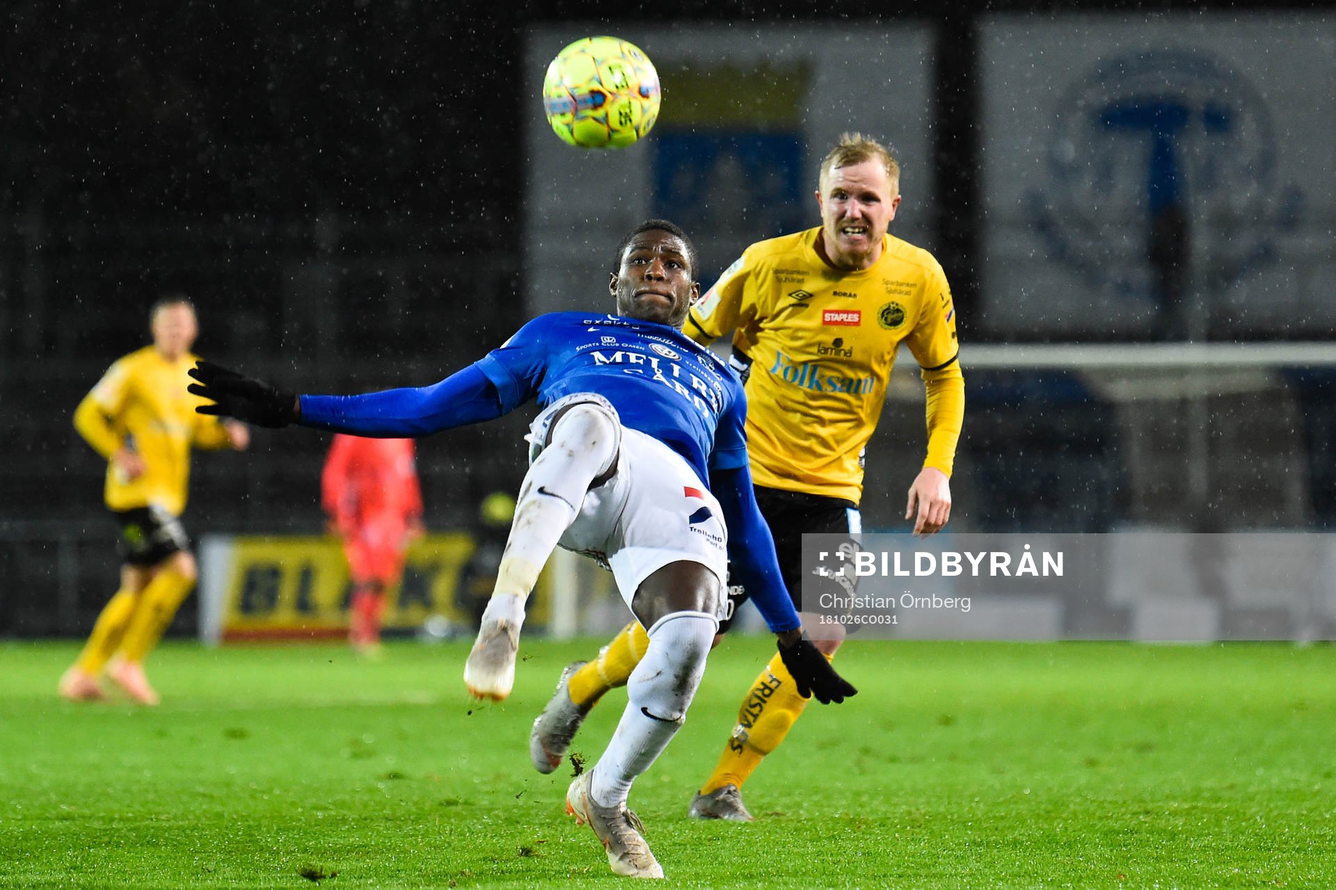 Trelleborgs Kofi Sarkodie och Elfsborgs Simon Lundevall