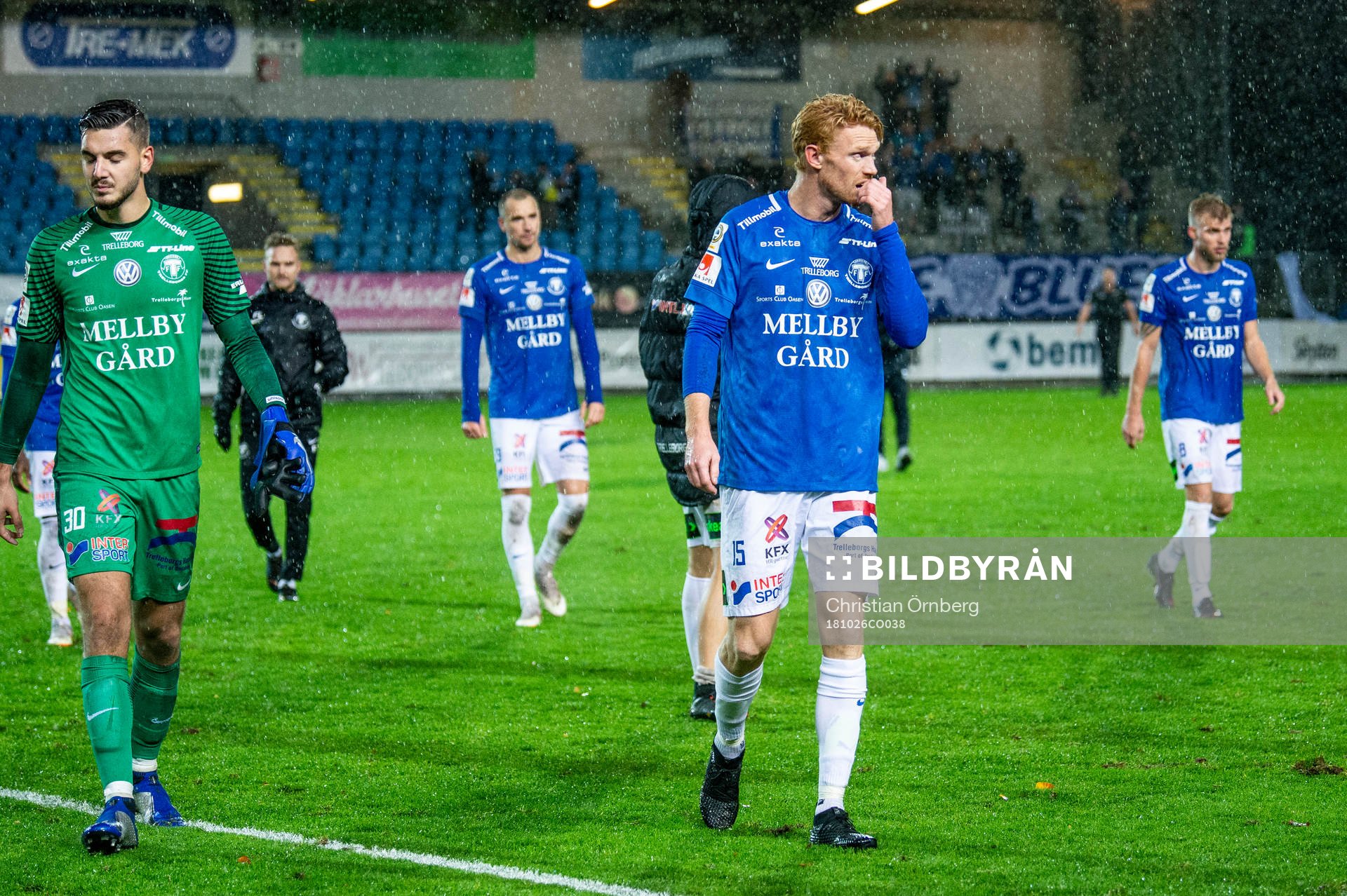Trelleborgs målvakt Marko Johansson och Lasse Nielsen