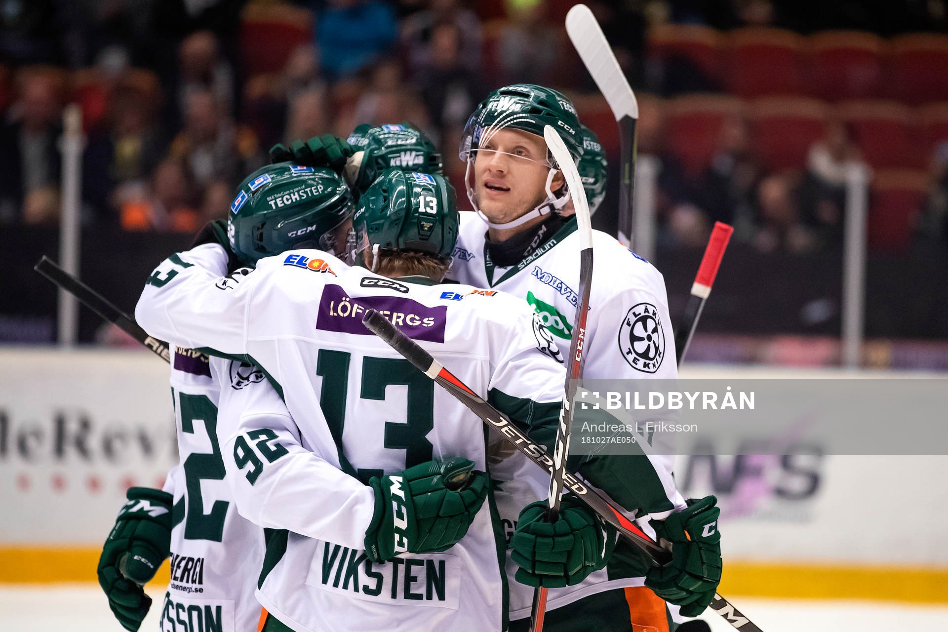 Färjestads Johan Ryno jublar