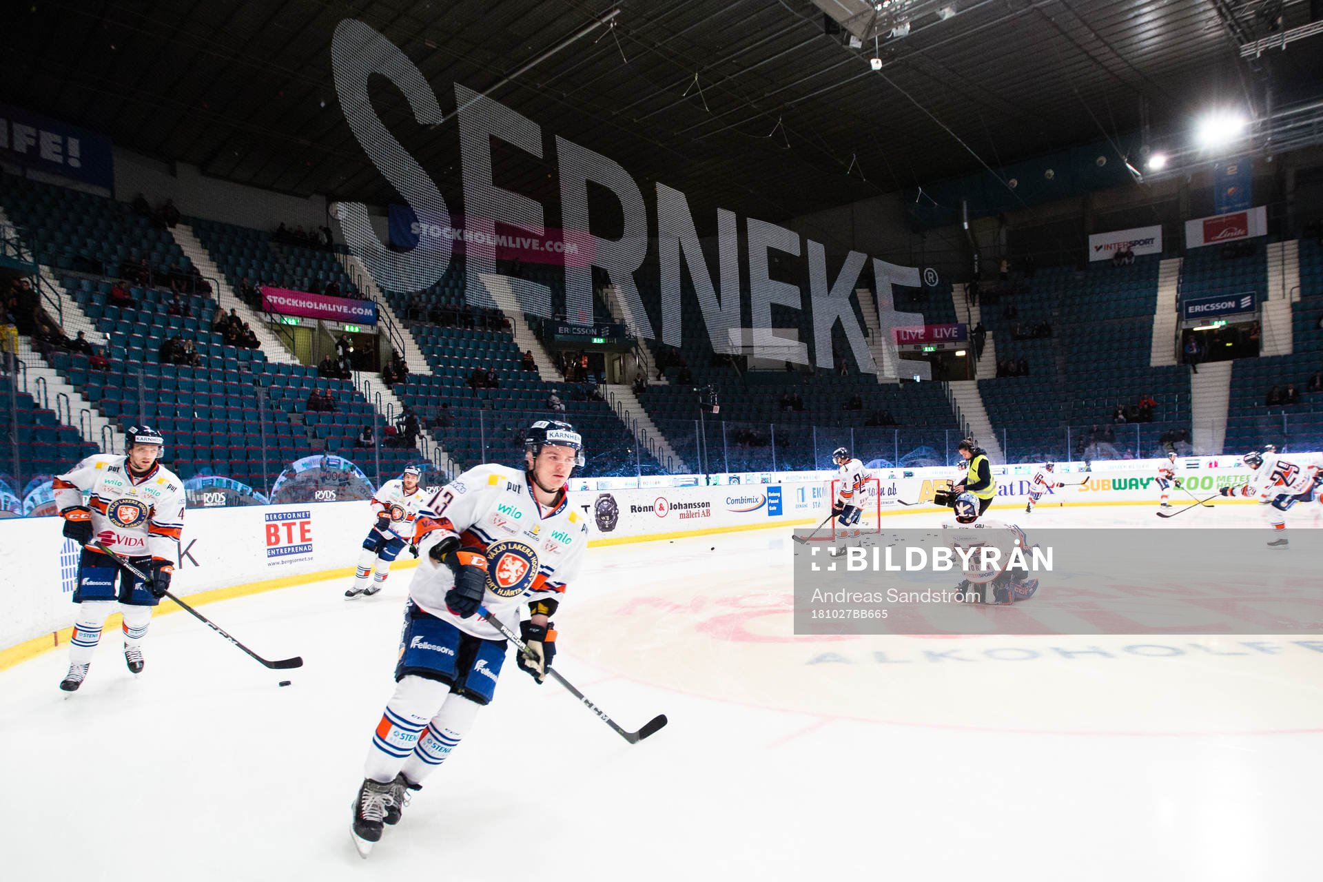 Växjös spelare värmer upp