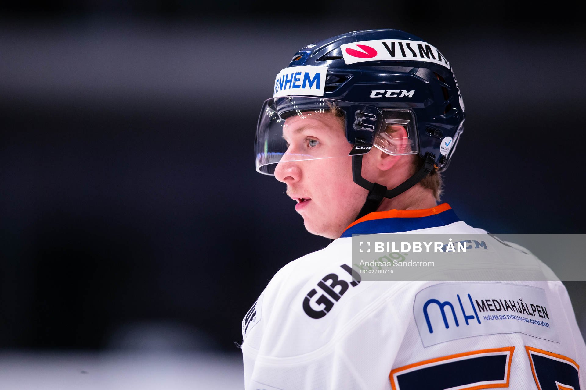 Växjös Kalle Johansson på uppvärmningen