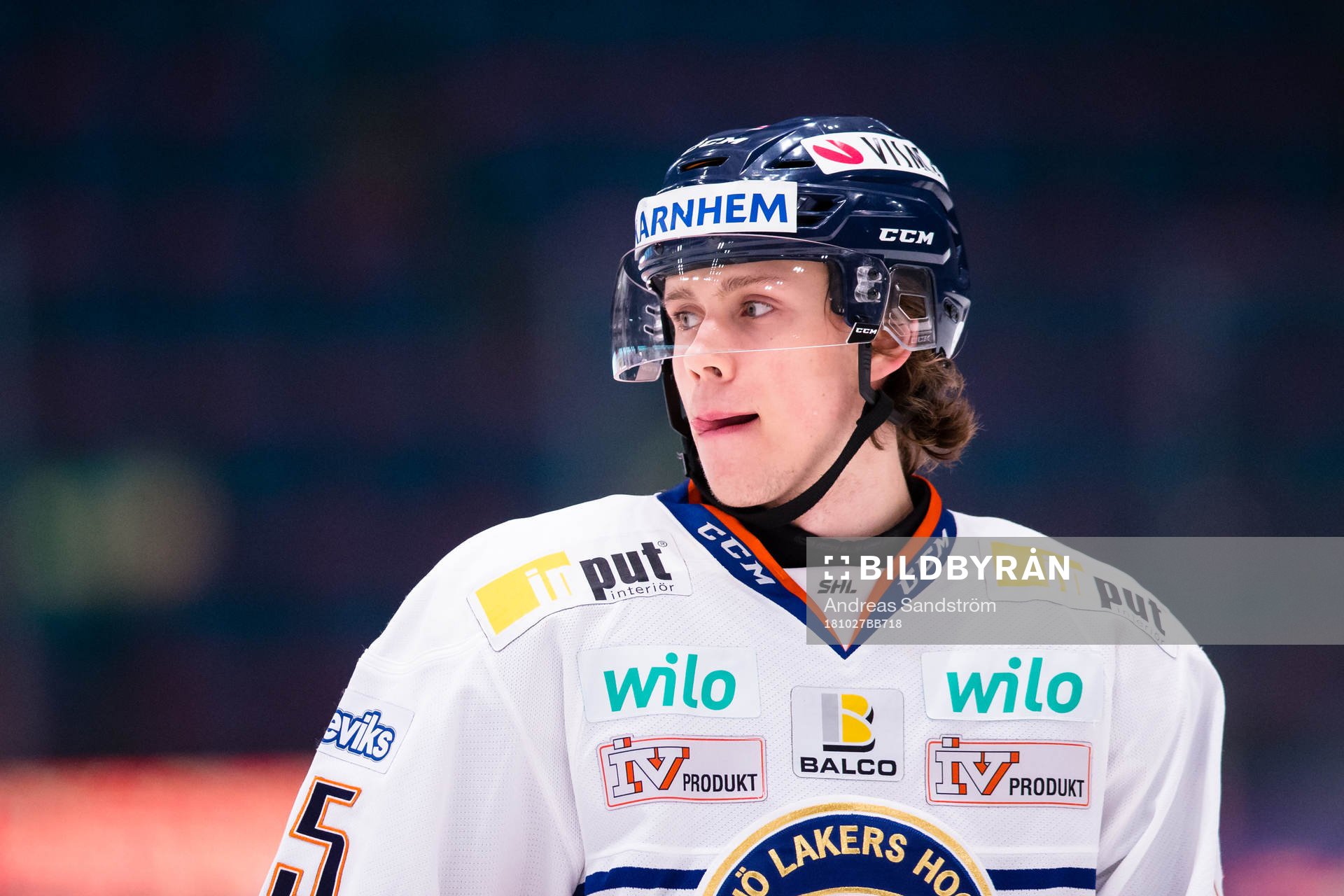 Växjös Dominik Bokk på uppvärmningen