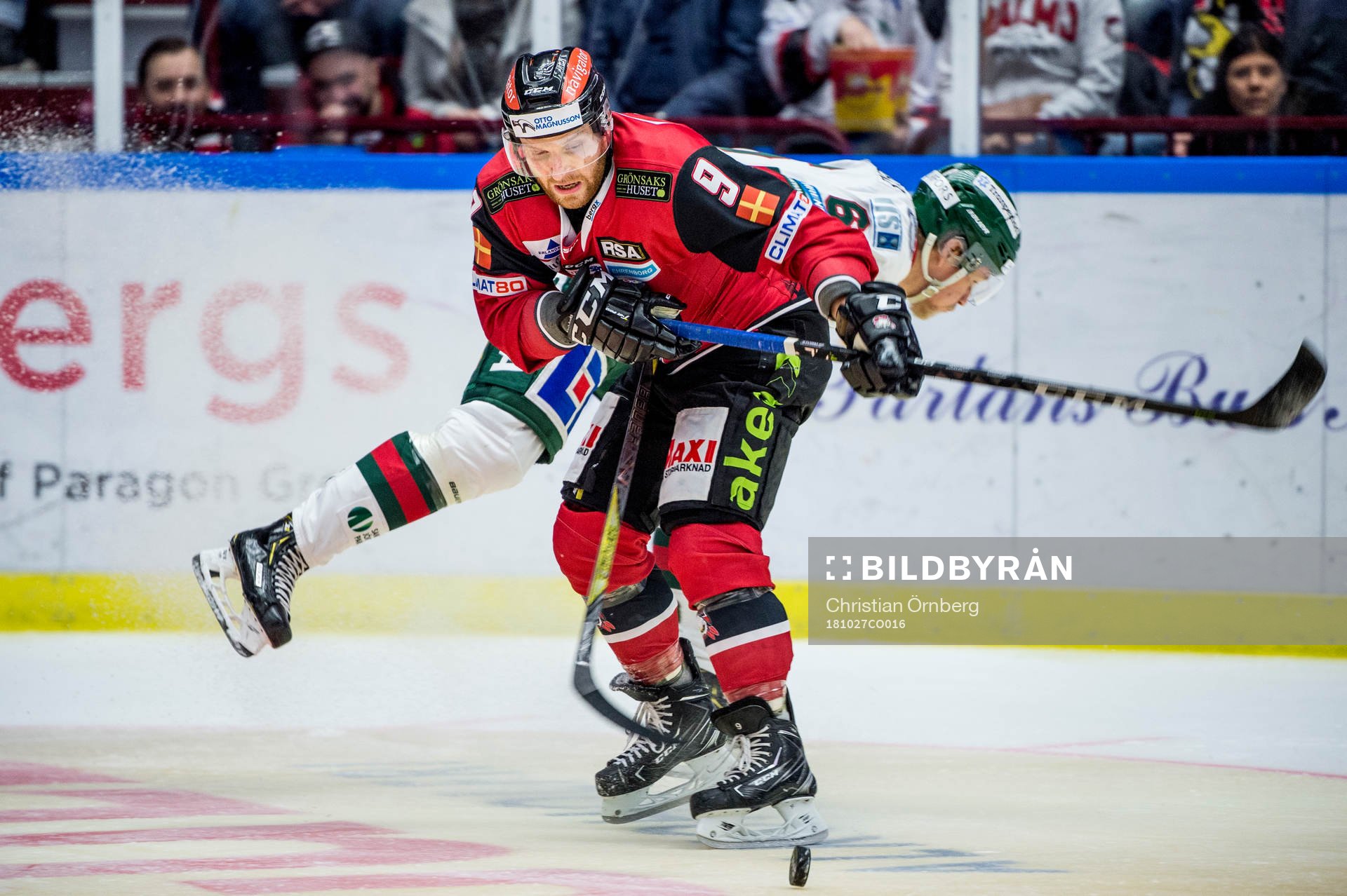 Malmö Redhawks Frederik Storm mot Frölundas Kristoffer