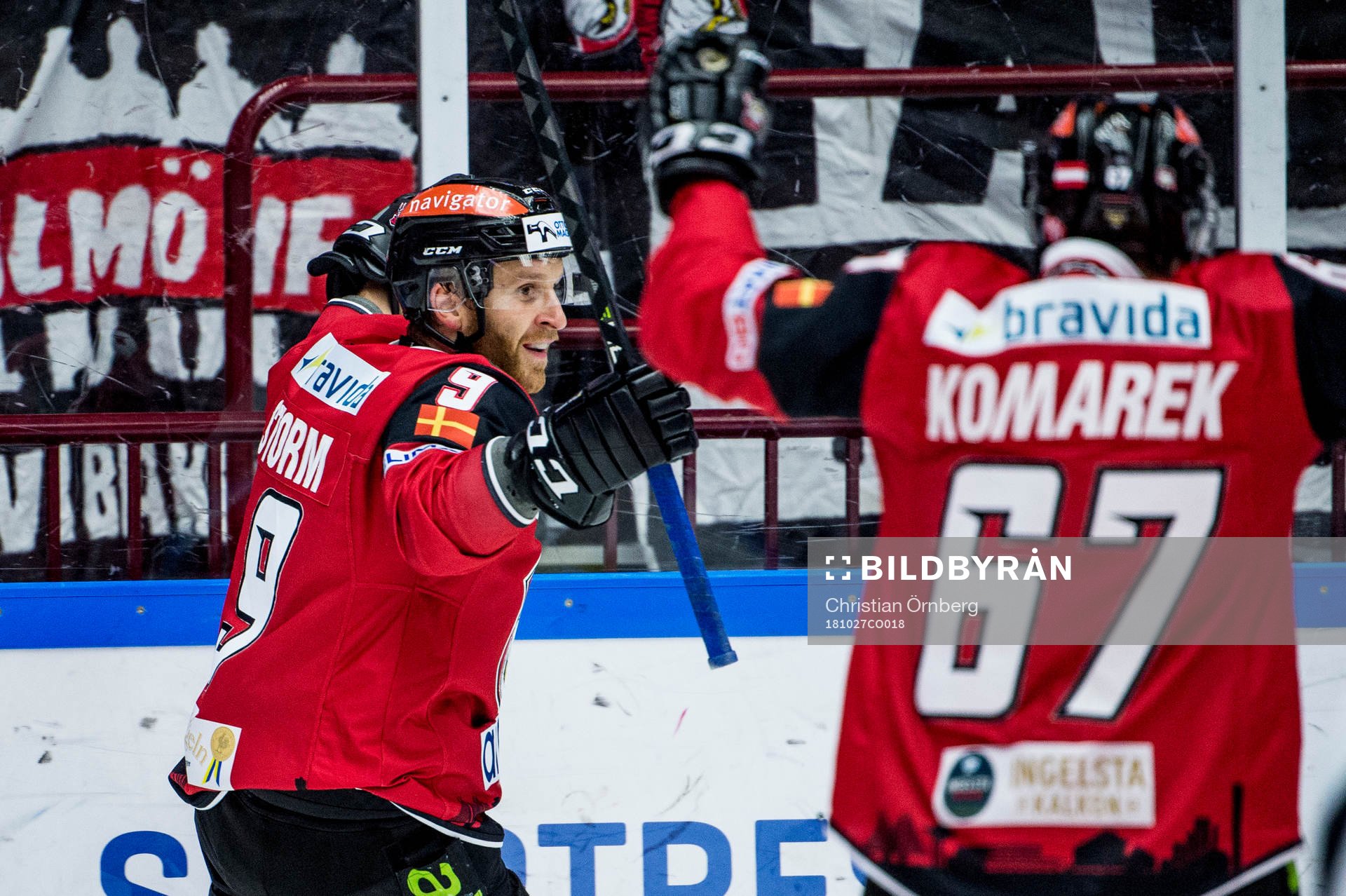 Malmö Redhawks Frederik Storm jublar