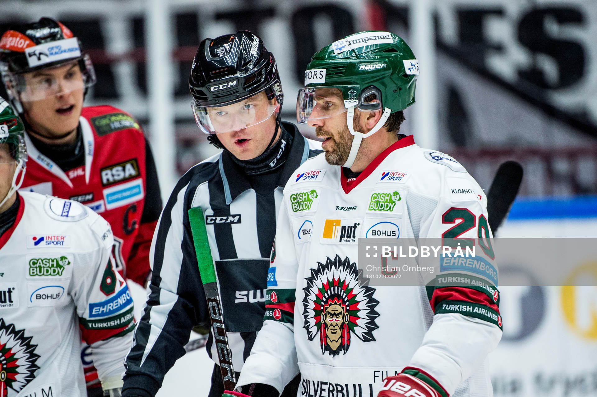 Domare Ludvig Lundgren och Frölundas Joel Lundqvist