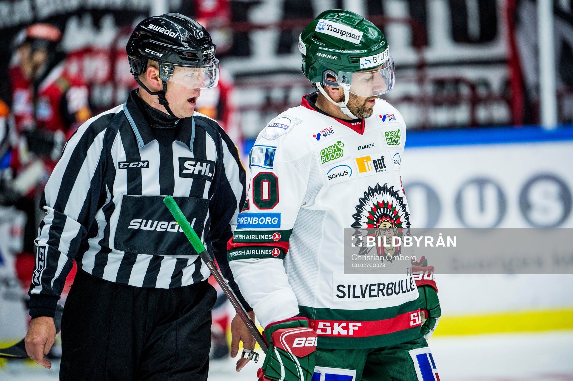 Domare Ludvig Lundgren och Frölundas Joel Lundqvist