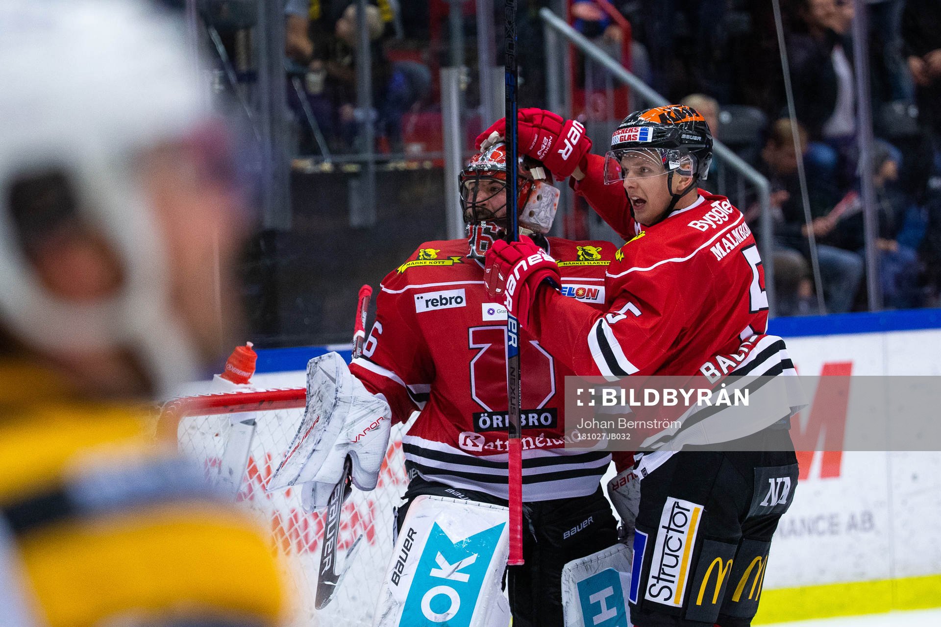  Örebros målvakt Stefan Steen och Gustav Backström
