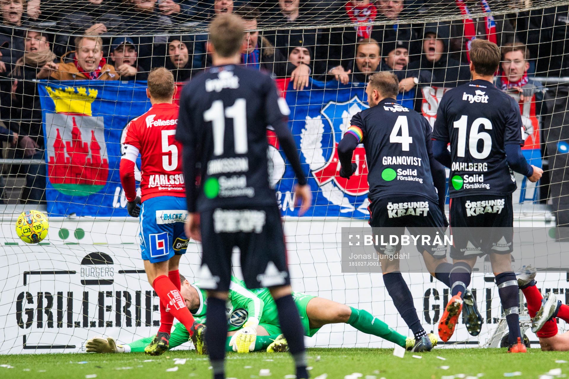 Helsingborgs Andreas Granqvist gör 1-2-målet
