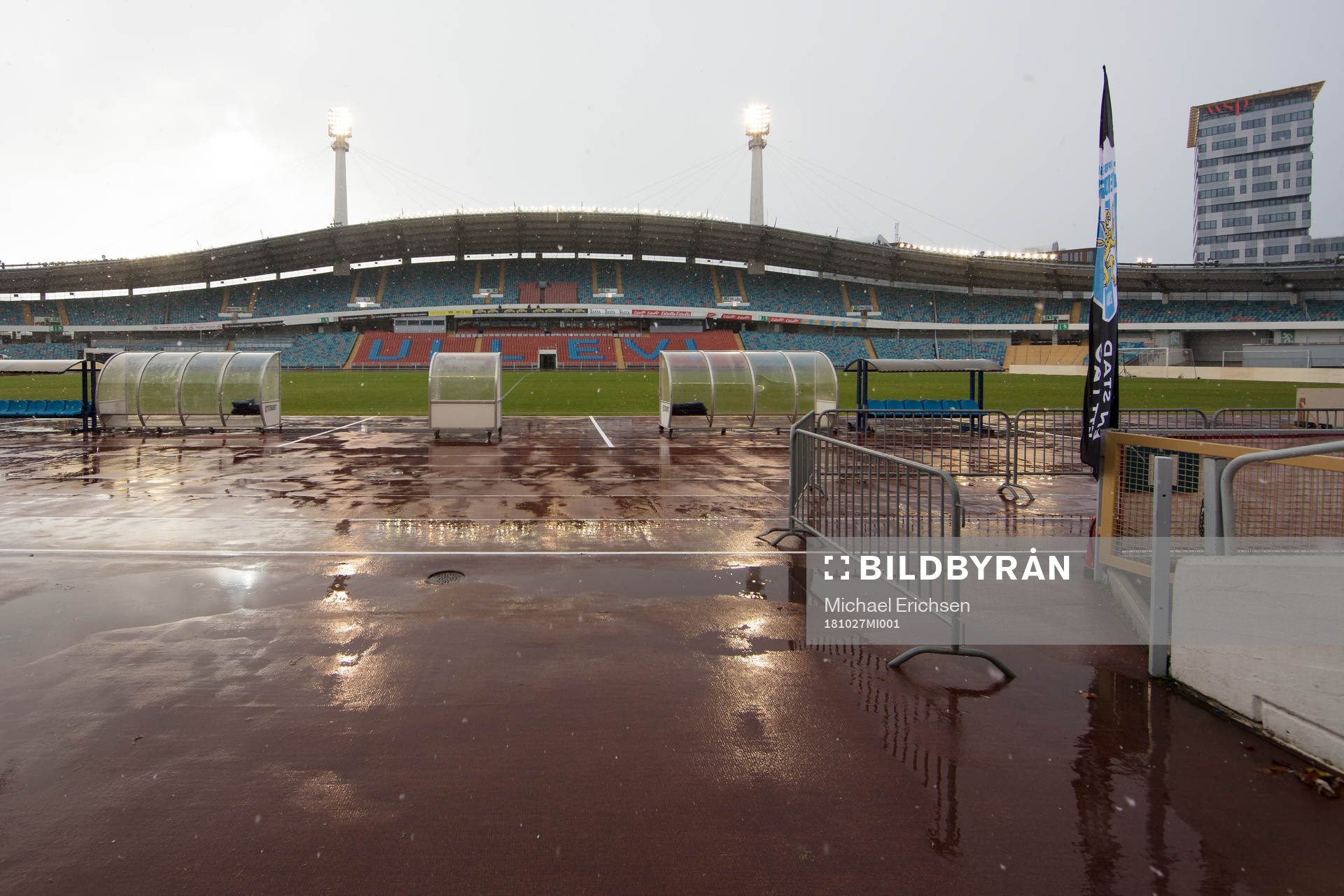 Ullevi innan fotbollsmatchen i Damallsvenskan mellan