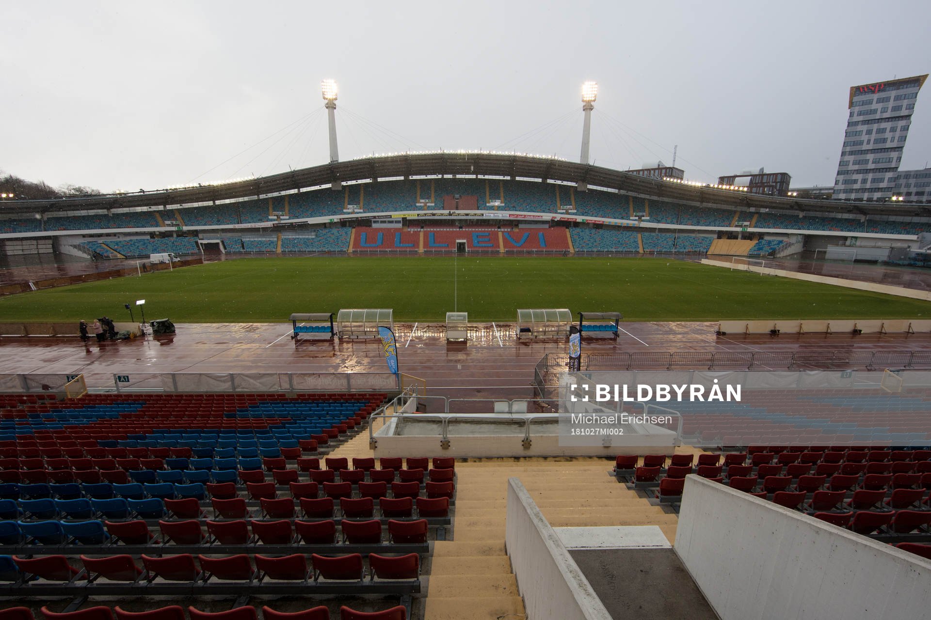Ullevi innan fotbollsmatchen i Damallsvenskan mellan