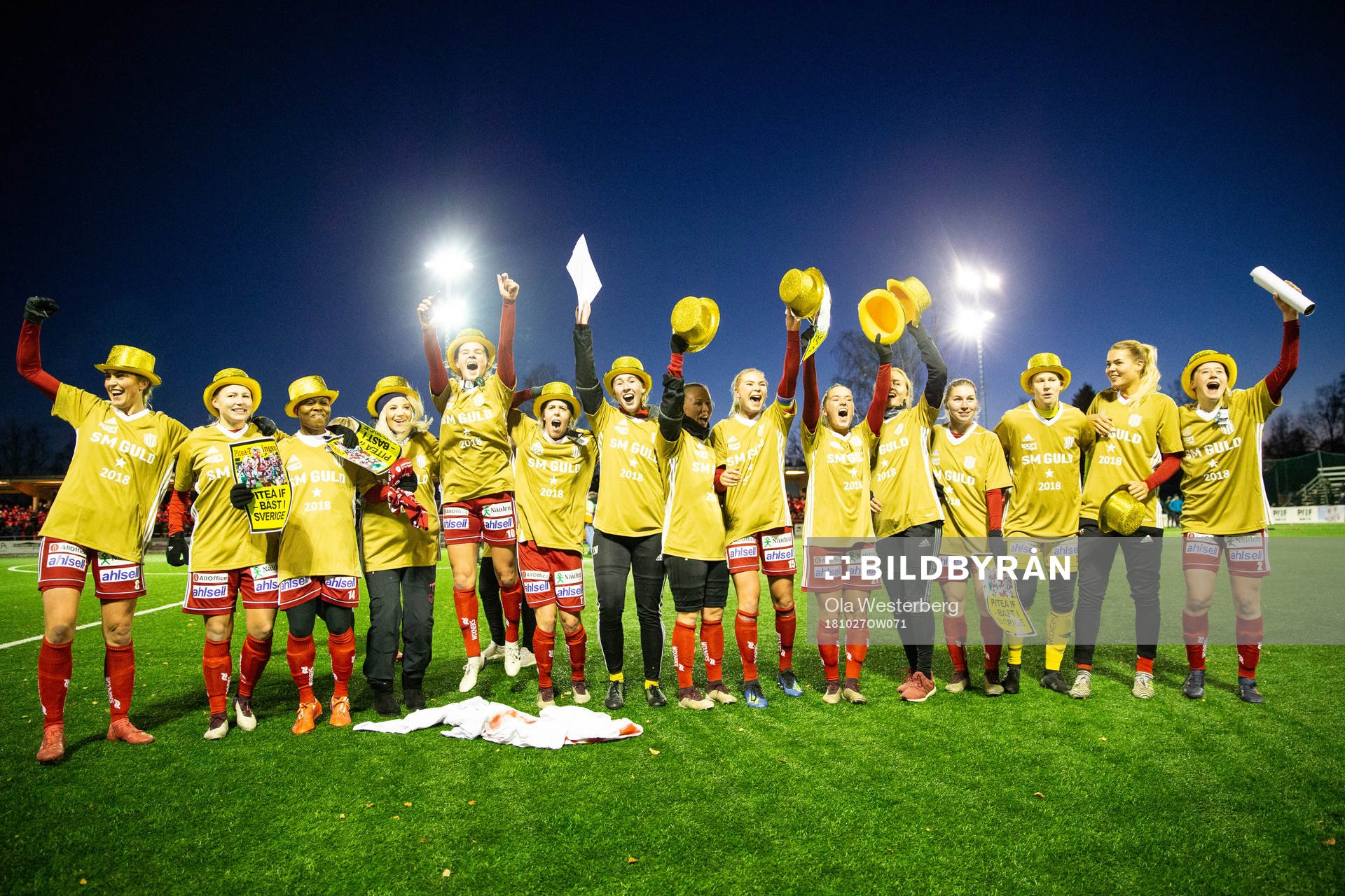 Piteås spelare firar SM-guld
