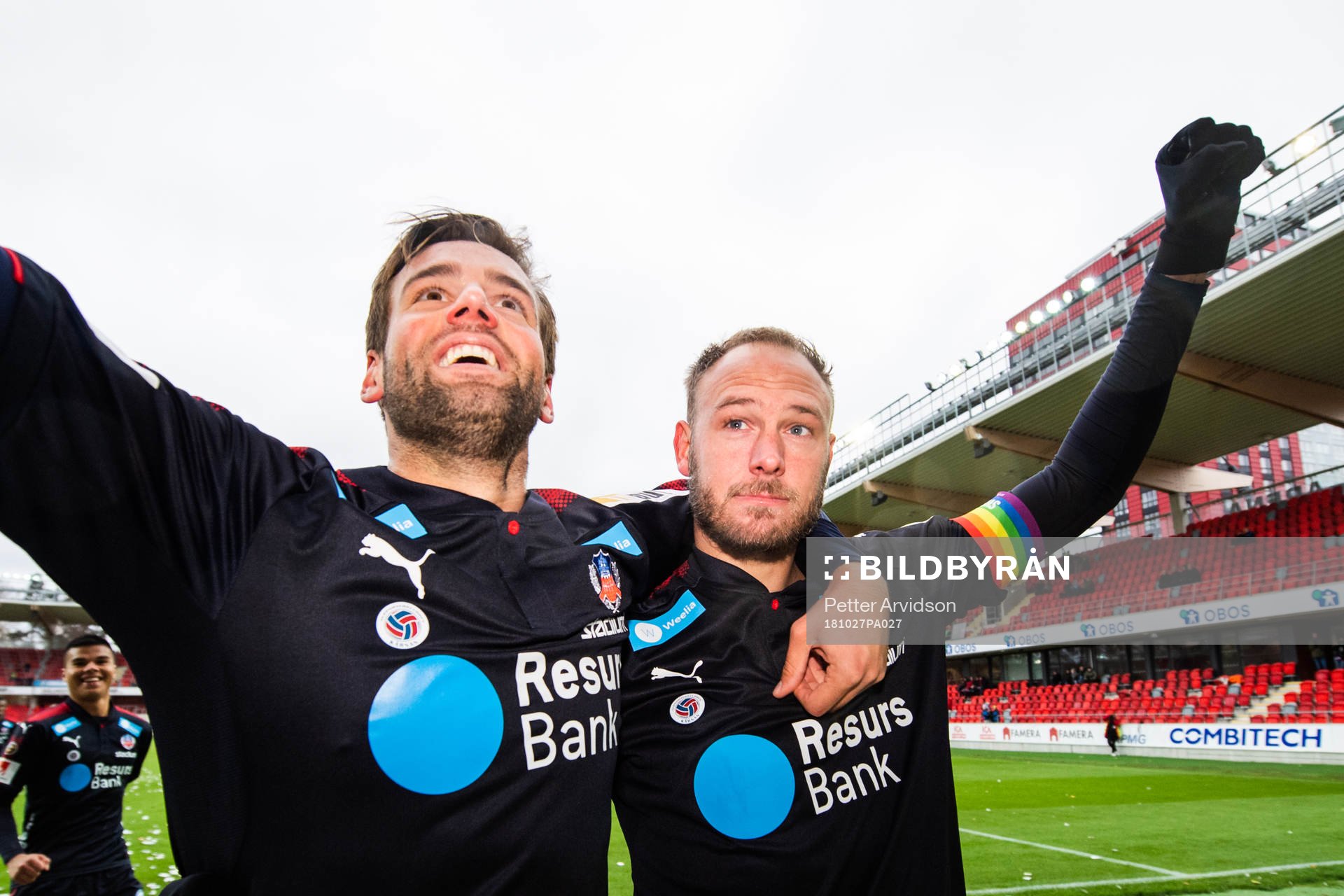 Helsingborgs Mikael Dahlberg och Andreas Granqvist jublar