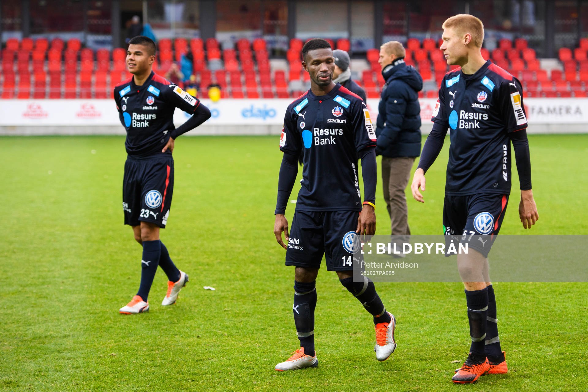Helsingborgs Jonathan Larsson, Mohammed Abubakari och