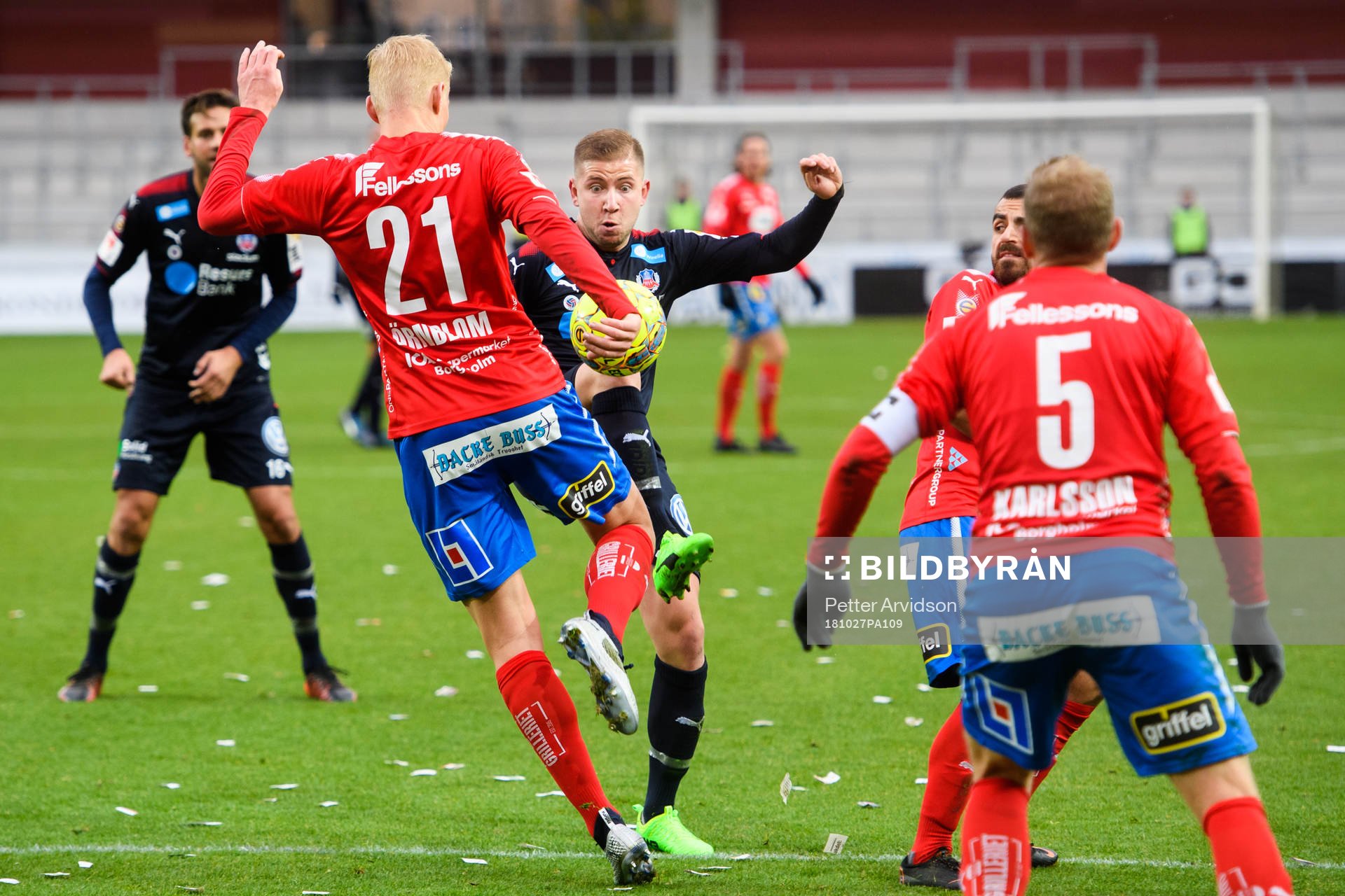 Helsingborgs Darijan Bojanic och Östers Filip Örnblom