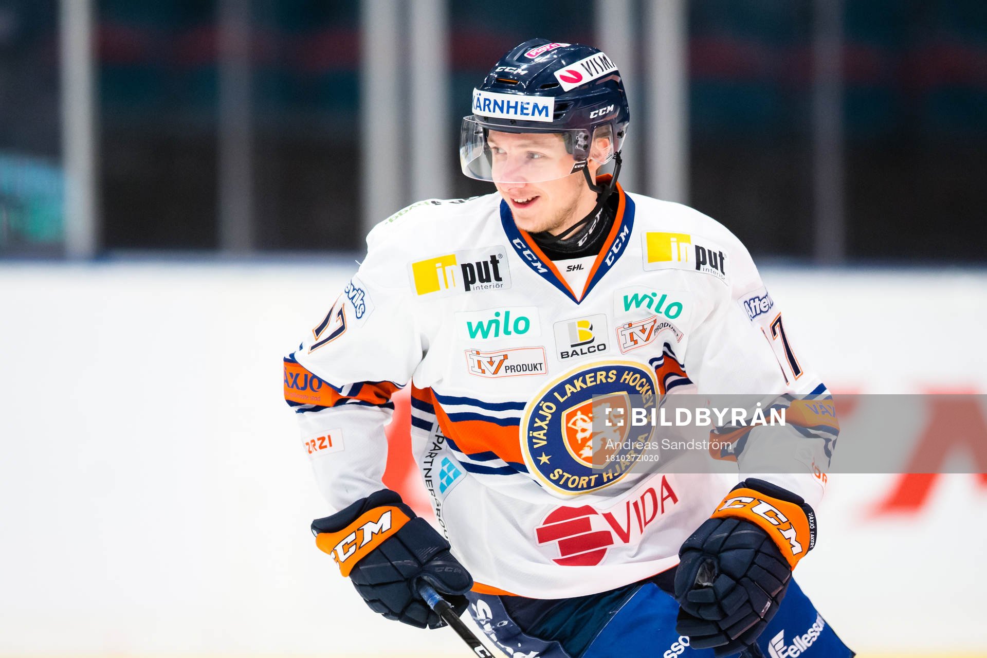 Växjös Jonas Röndbjerg på uppvärmningen