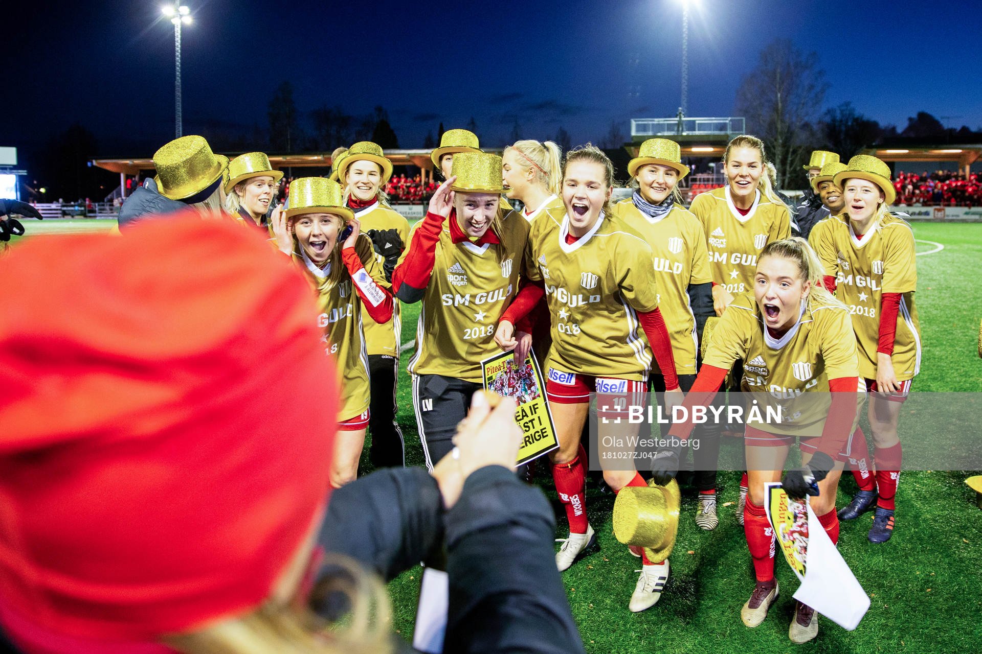 Piteås spelare firar SM-guld