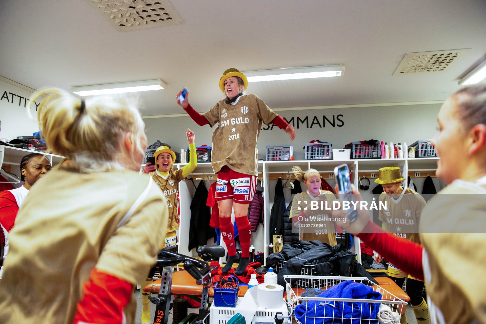 Piteås Cecilia Edlund  firar SM-guld
