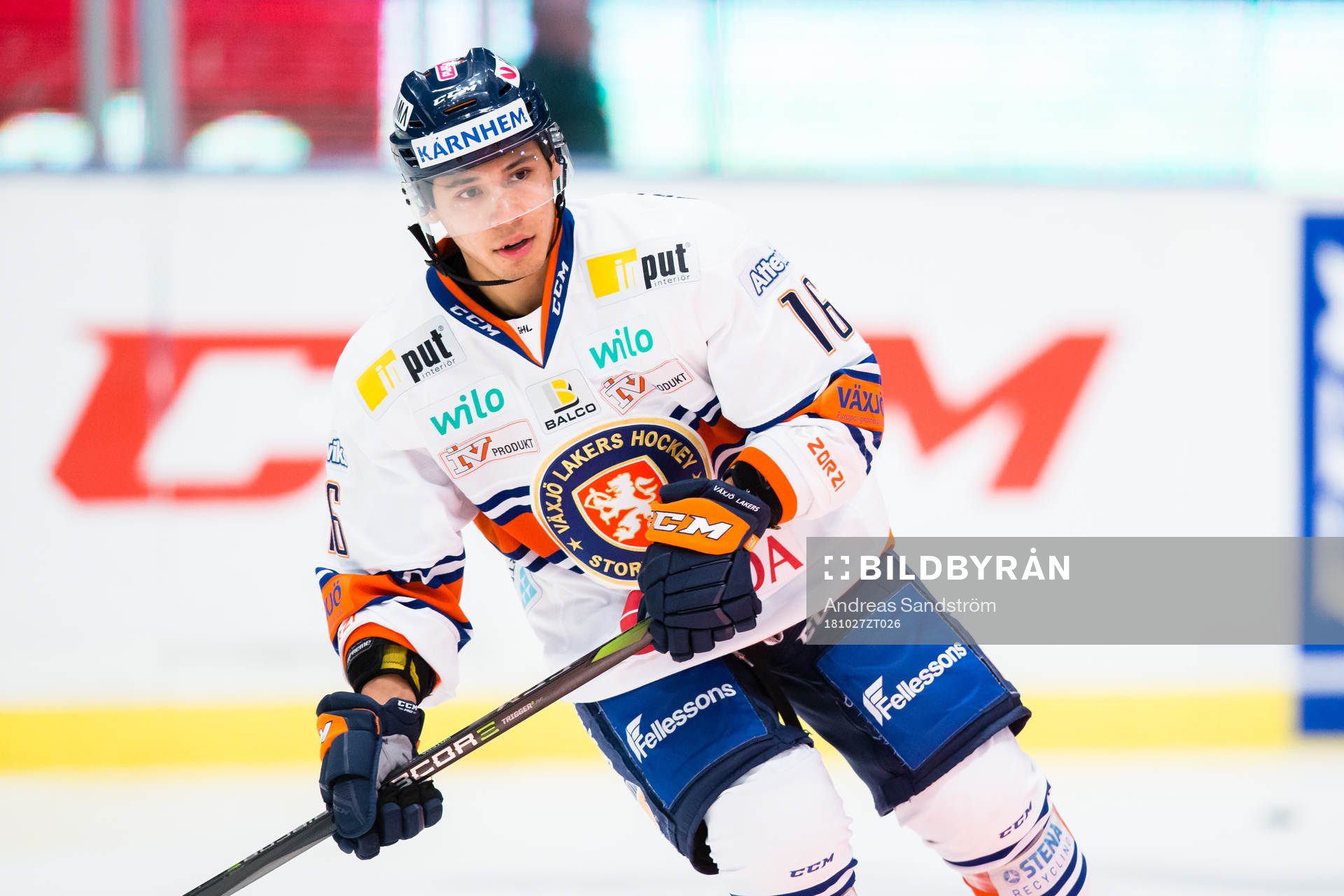 Växjös Austin Ortega på uppvärmningen