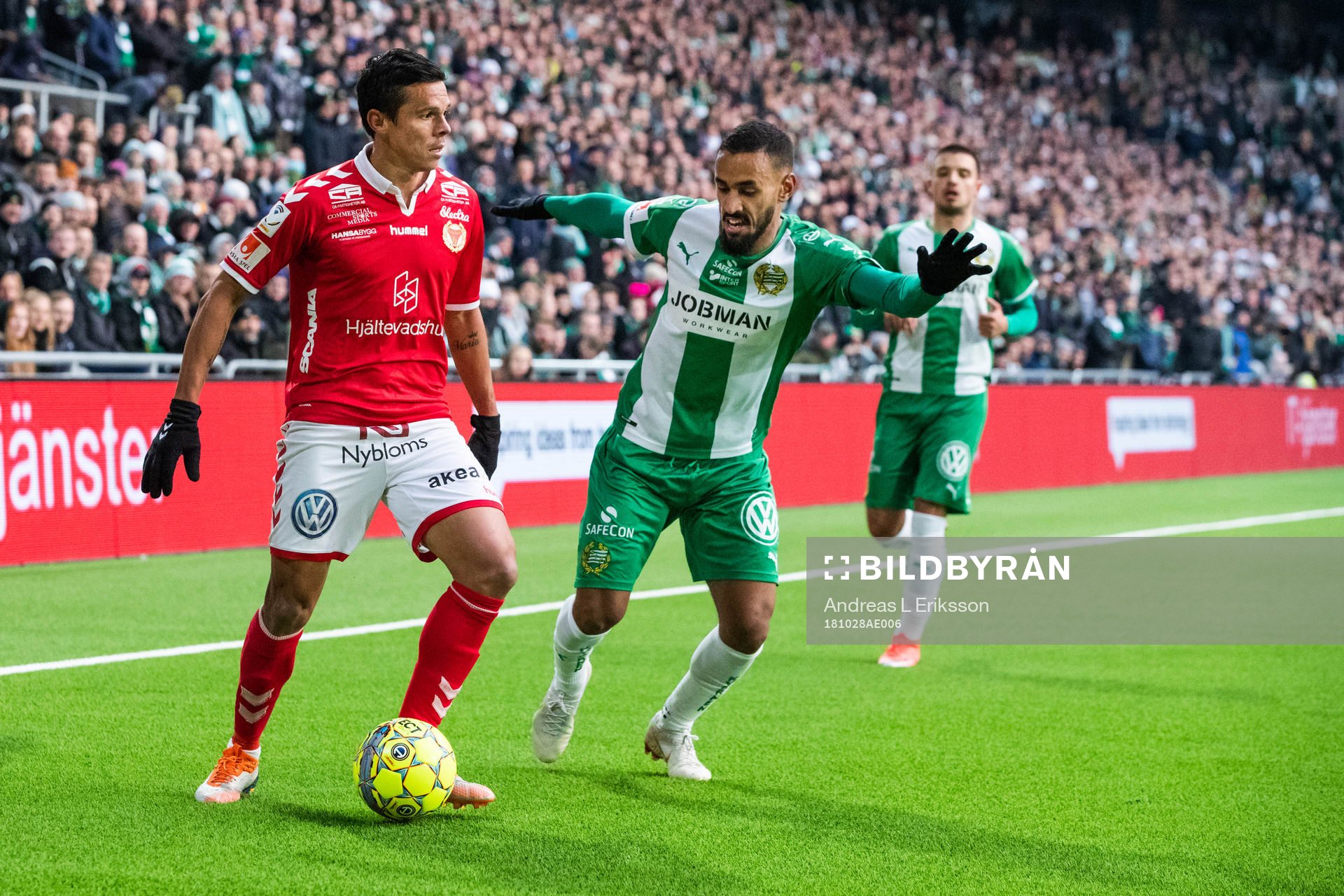 Kalmars Romário Pereira Sipião och Hammarbys Junes Barny