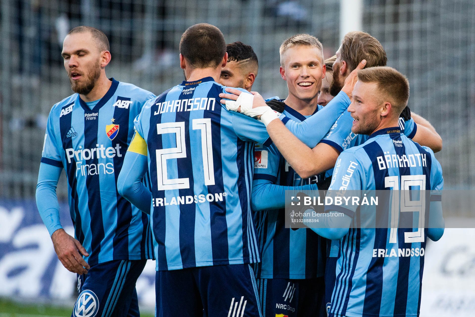 Djurgårdens spelare jublar