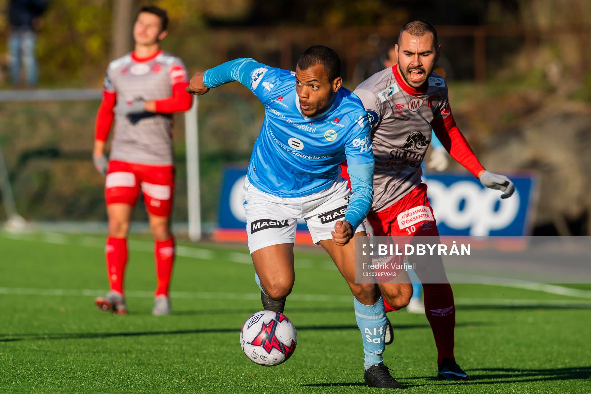 Erixon Danso of Sandnes Ulf and Mustapha Achrifi of