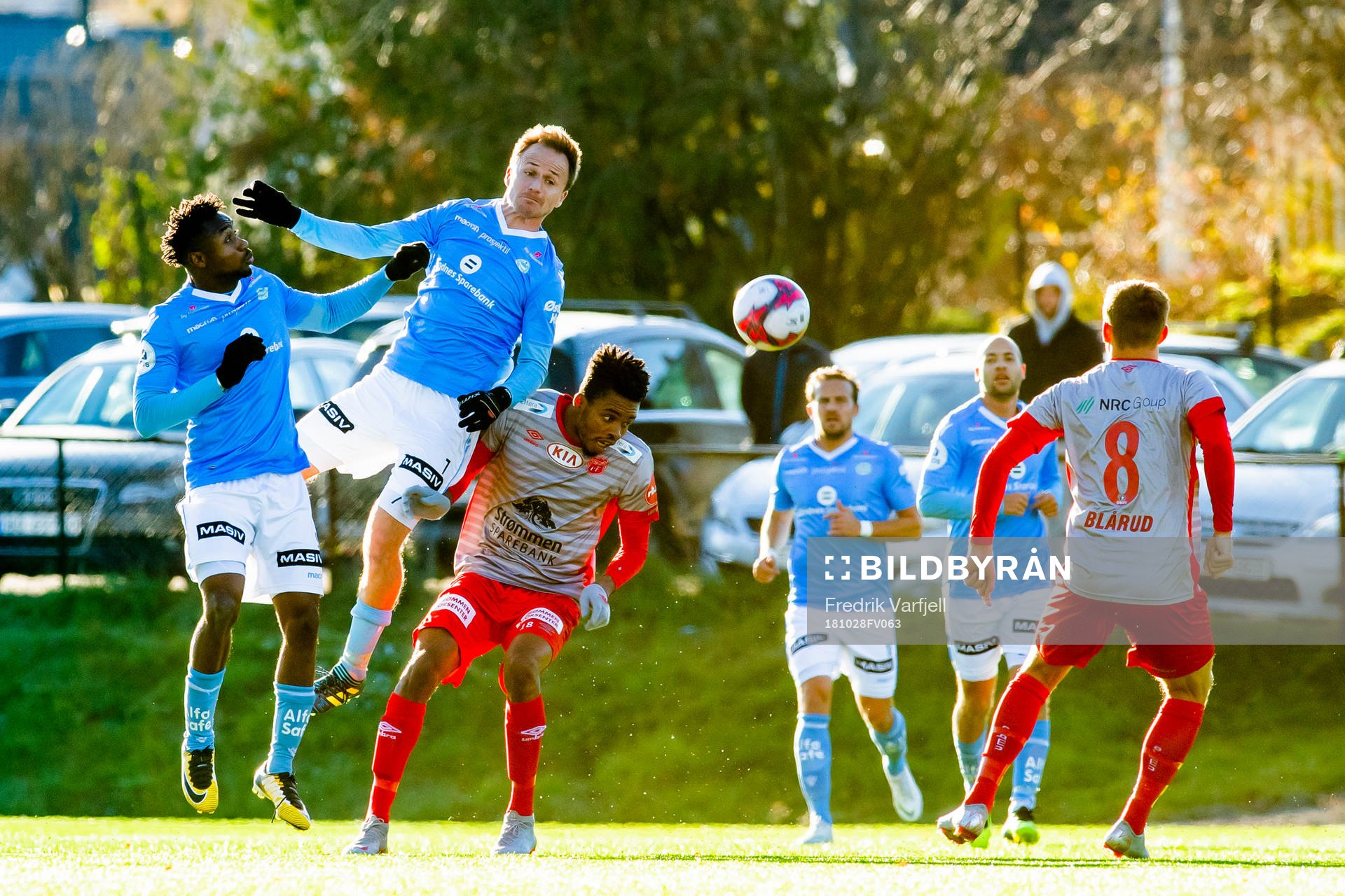 Vidar Nisja of Sandnes Ulf and Charles Chinedu Ezeh of