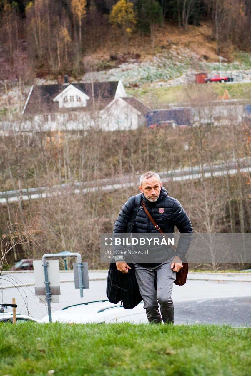 Lars Bohinen, head coach of Aalesund, arrives