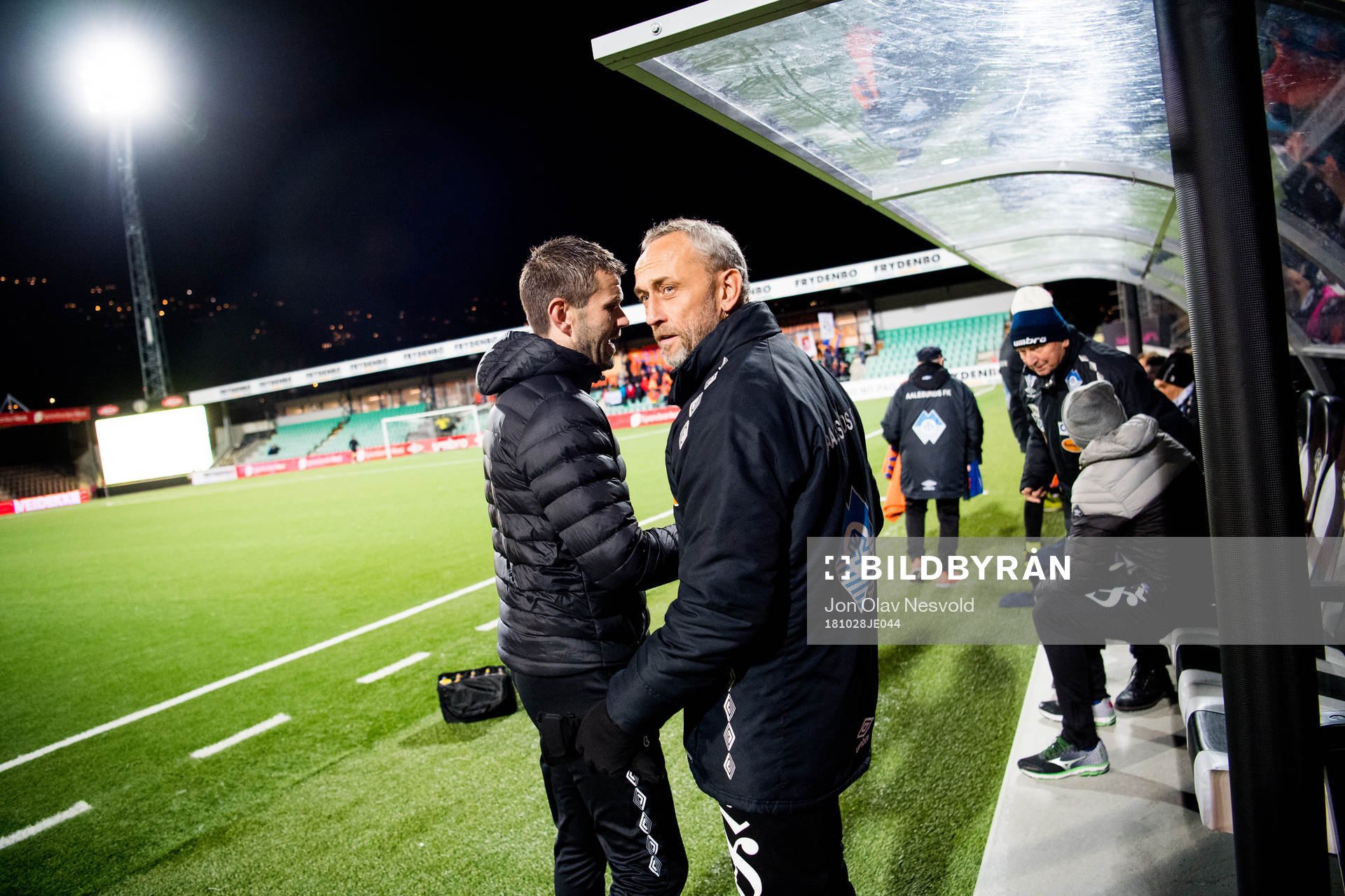 Eirik Bakke, head coach of Sogndal, and Lars Bohinen, head