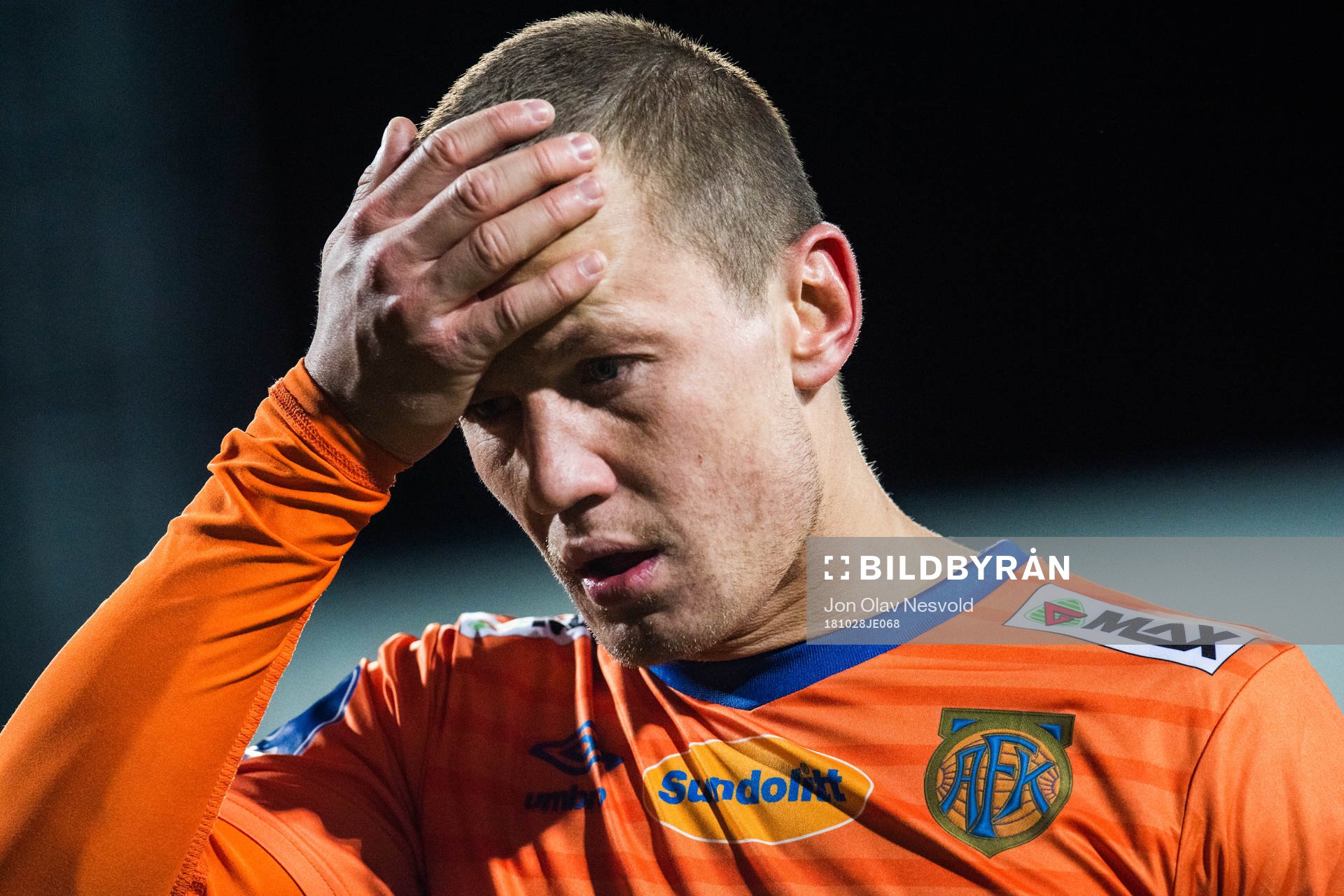 Ståle Steen Sæthre of Aalesund looks dejected
