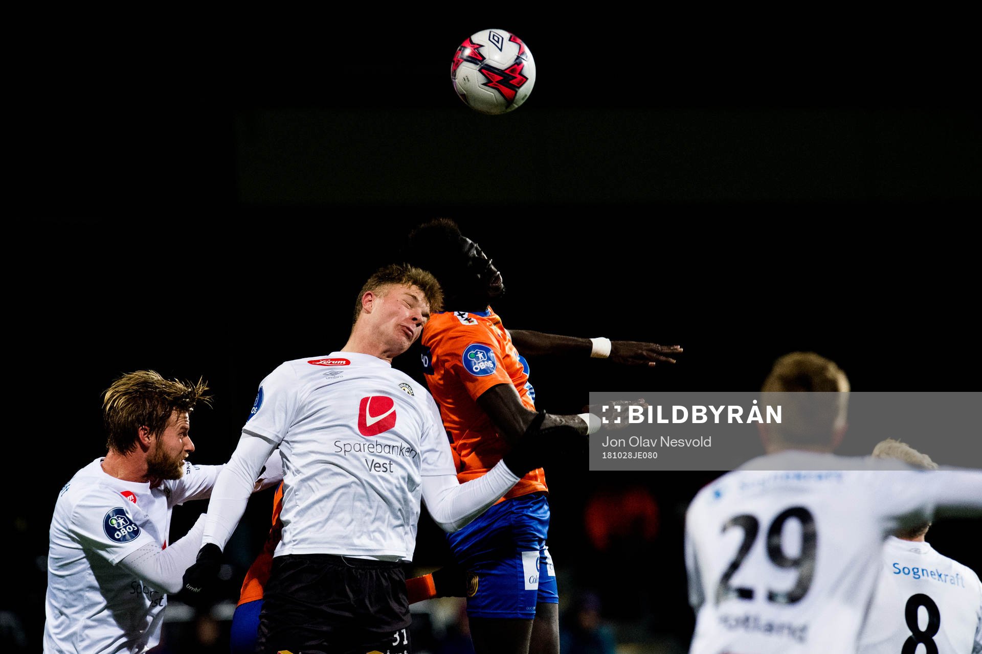 Ulrik Tillung Fredriksen of Sogndal and Pape Habib Gueye of