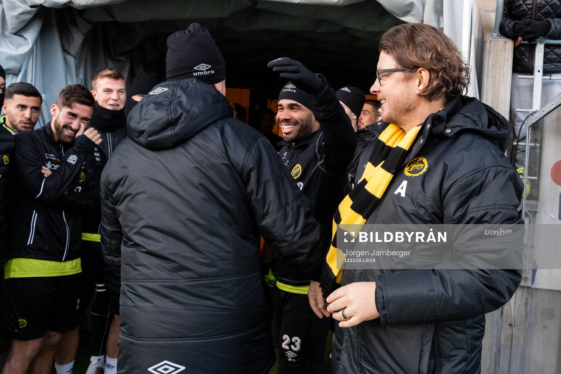 Elfsborgs klubbchef Stefan Andreasson och Elfsborgs A-lag