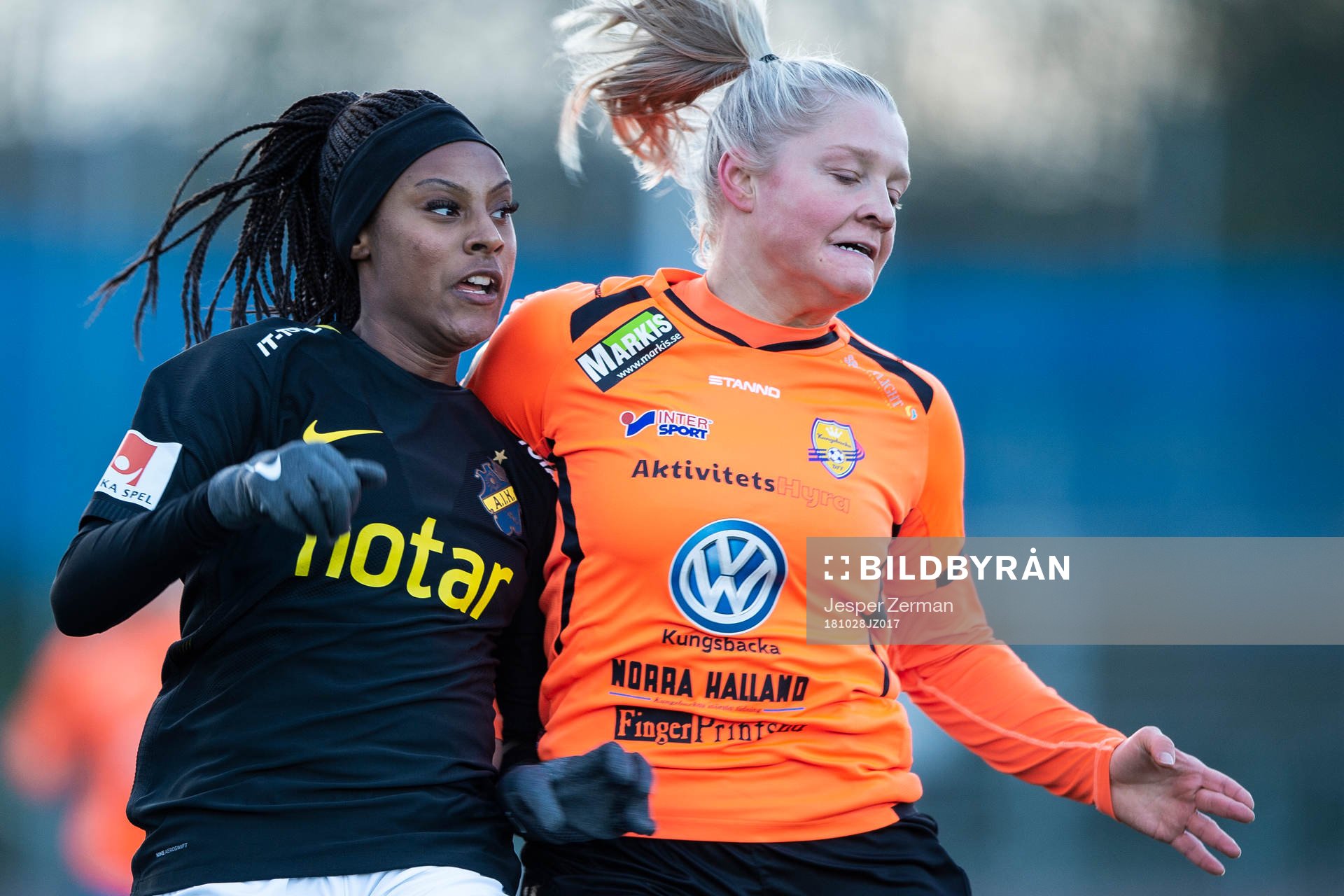 s Samantha Ammanuel och Kungsbackas Klara Folkesson