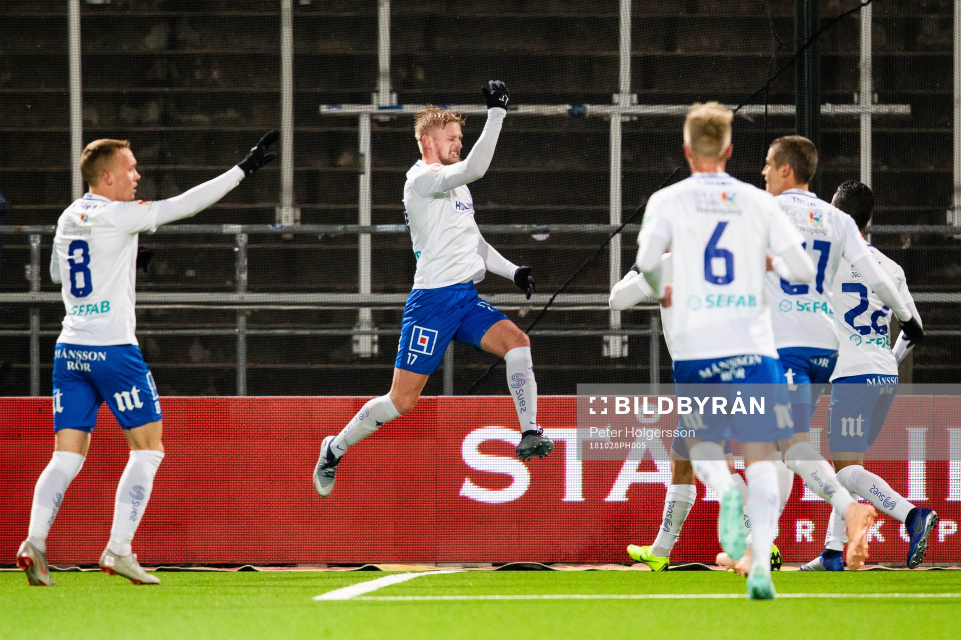Norrköpings Kalle Holmberg jublar