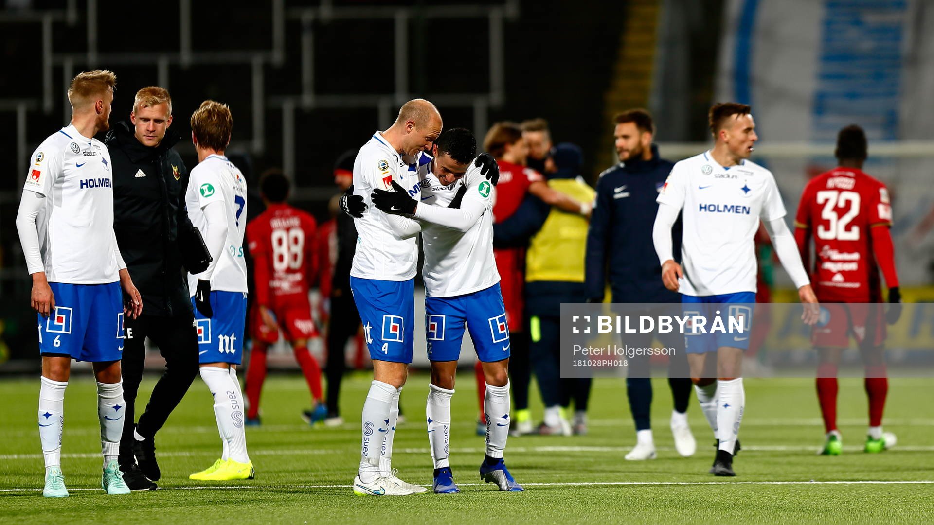 Matchen slut och Norrköpings Andreas Johansson och Ian
