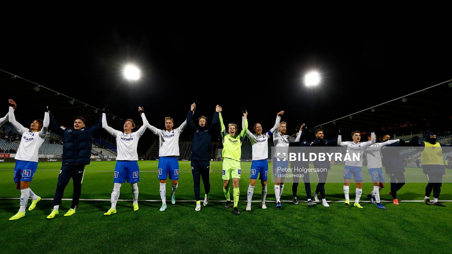 Norrköpings spelare jublar