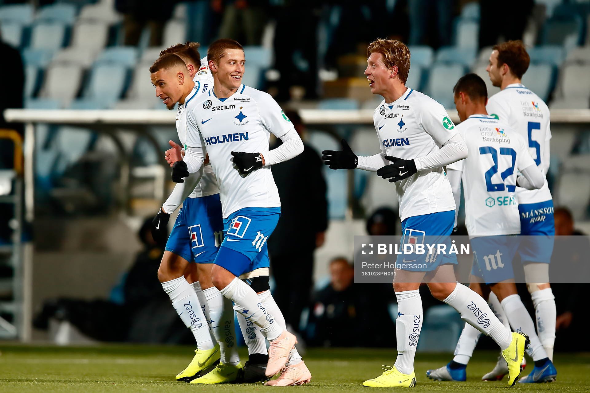 Norrköpings spelare jublar
