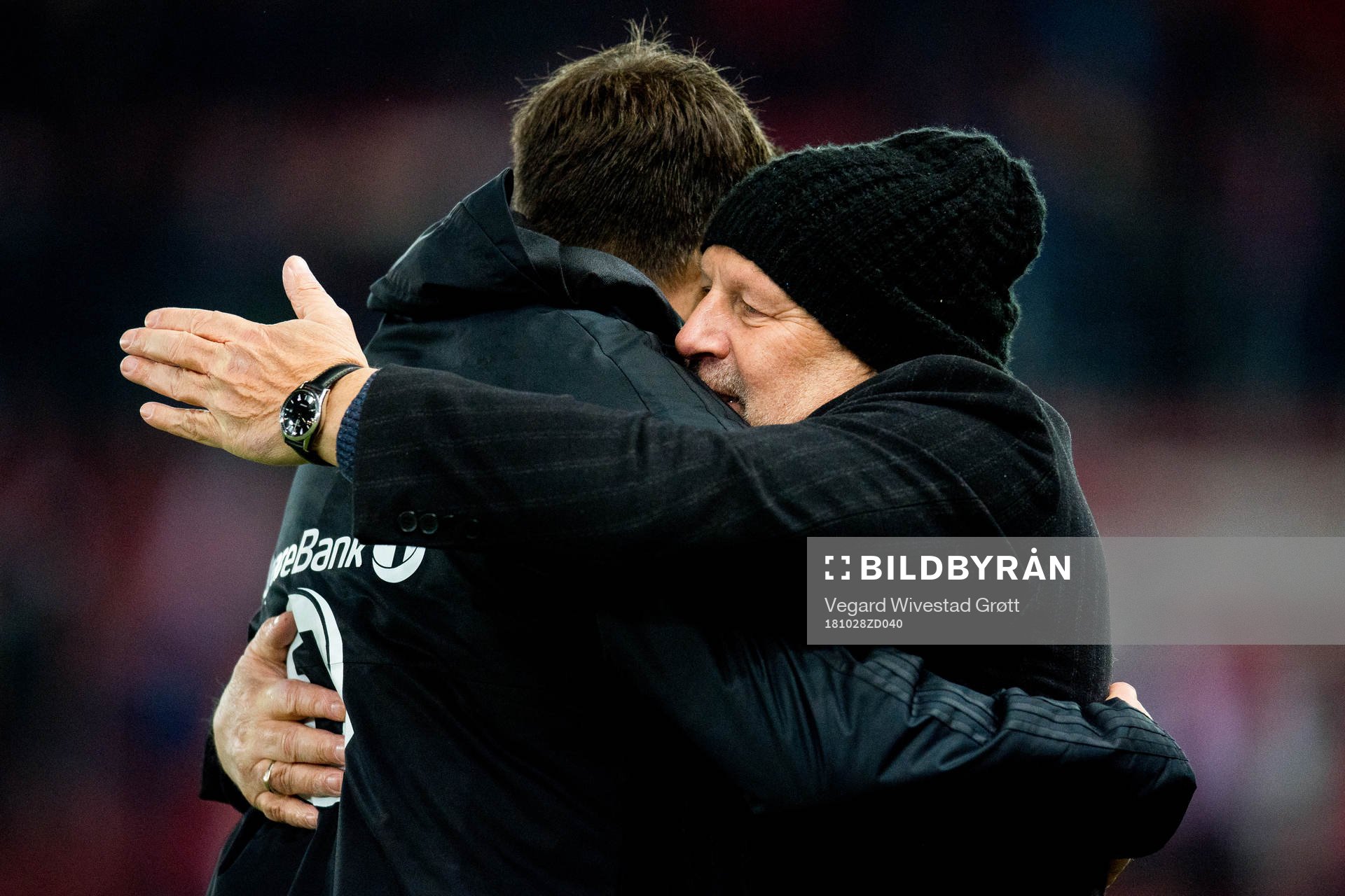 Pål André Helland and Ivar Koteng, chairman of Rosenborg