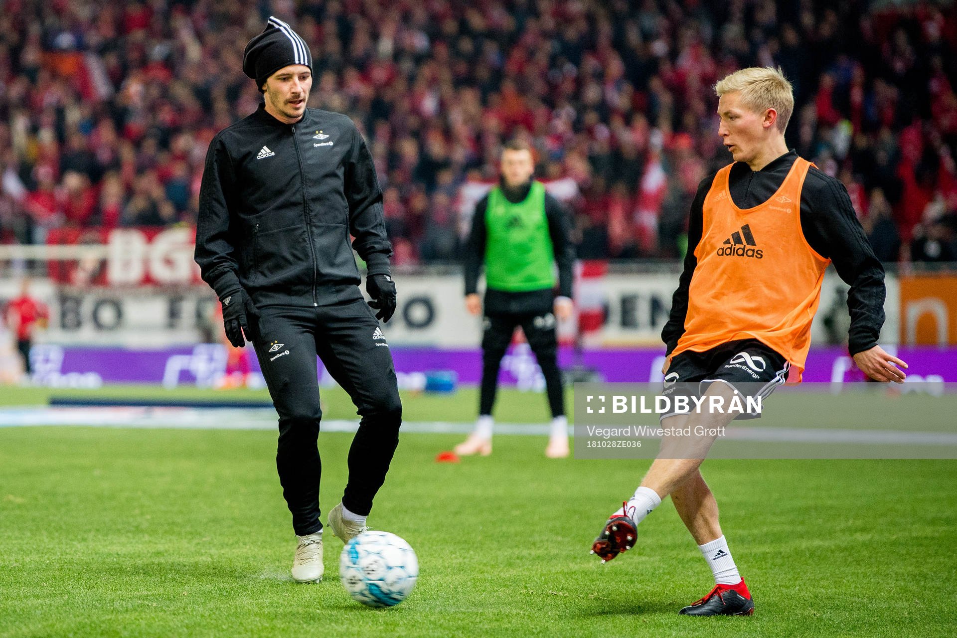 Mike Jensen and Birger Meling of Rosenborg